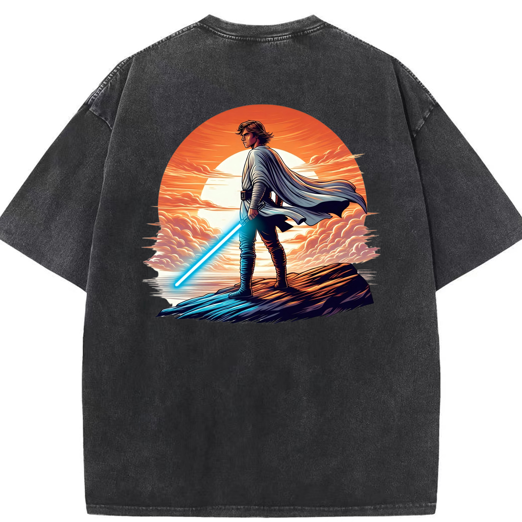 （画像用） スター・ウォーズ Star Wars 綿100% ヴィンテージ風 半袖Tシャツ（背面プリント）
