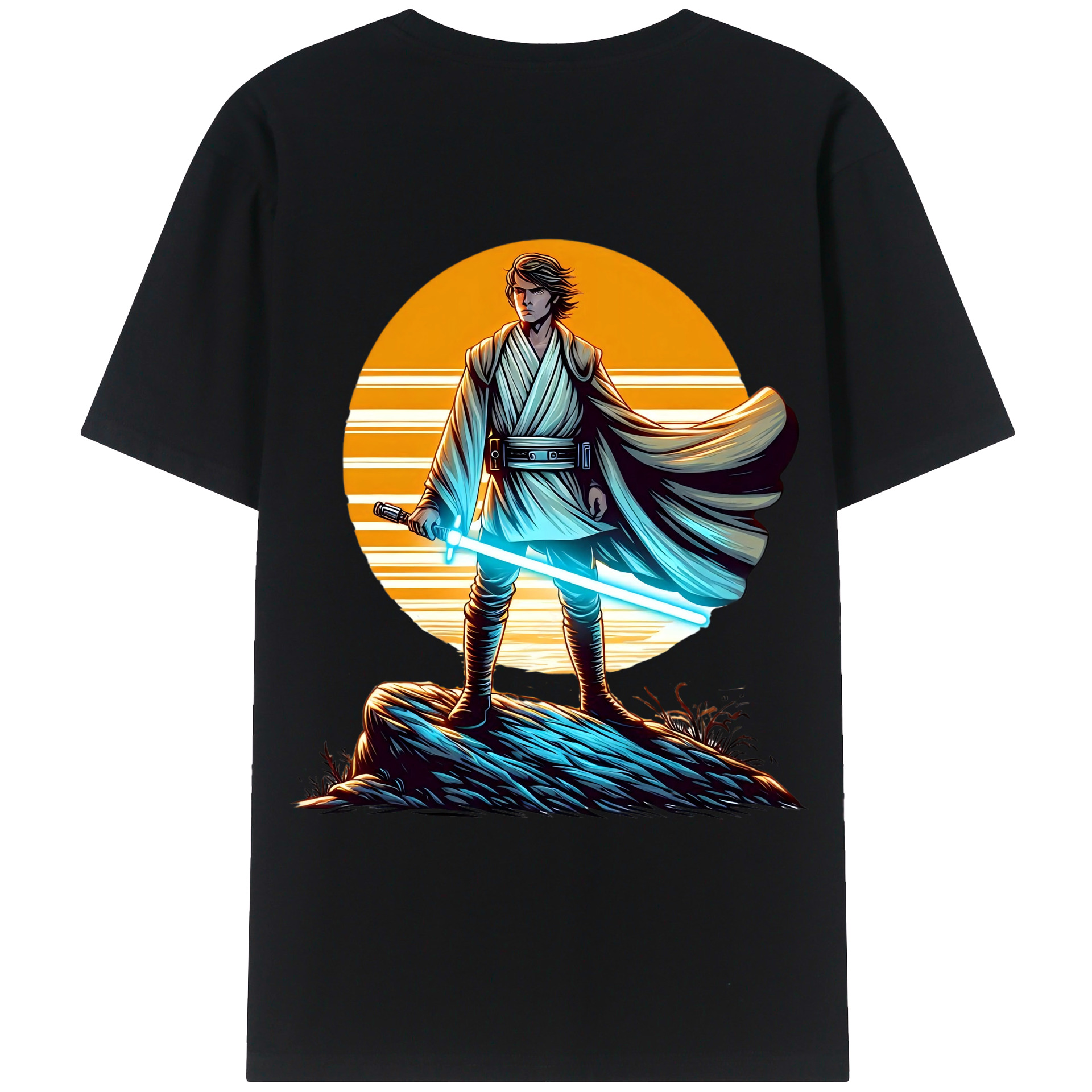 （画像用） スター・ウォーズ Star Wars 綿100％ メンズ半袖Tシャツ（バックプリント） 通気性