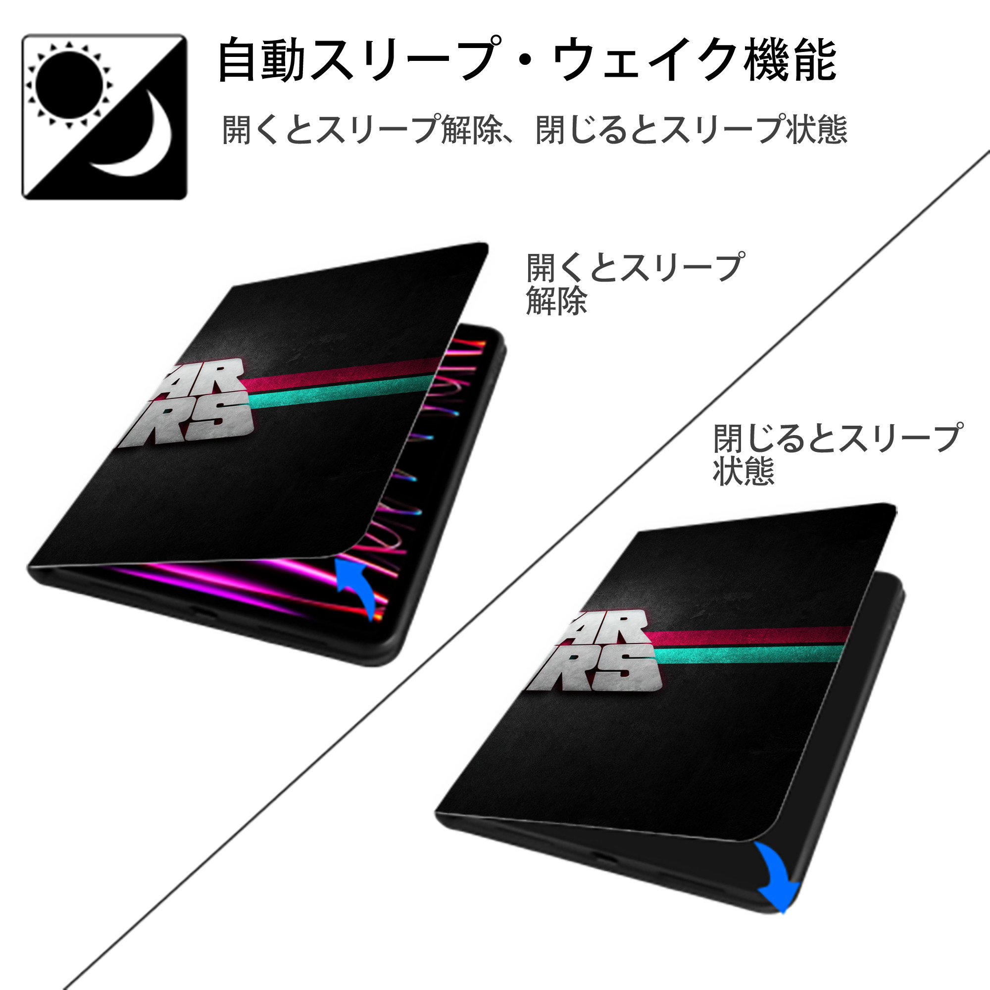 スター・ウォーズ Star Wars IPad ケース ブック型 PUレザー TPU 耐衝撃 軽量 薄型 ペン収納なし 全面保護 IPad 各モデル対応