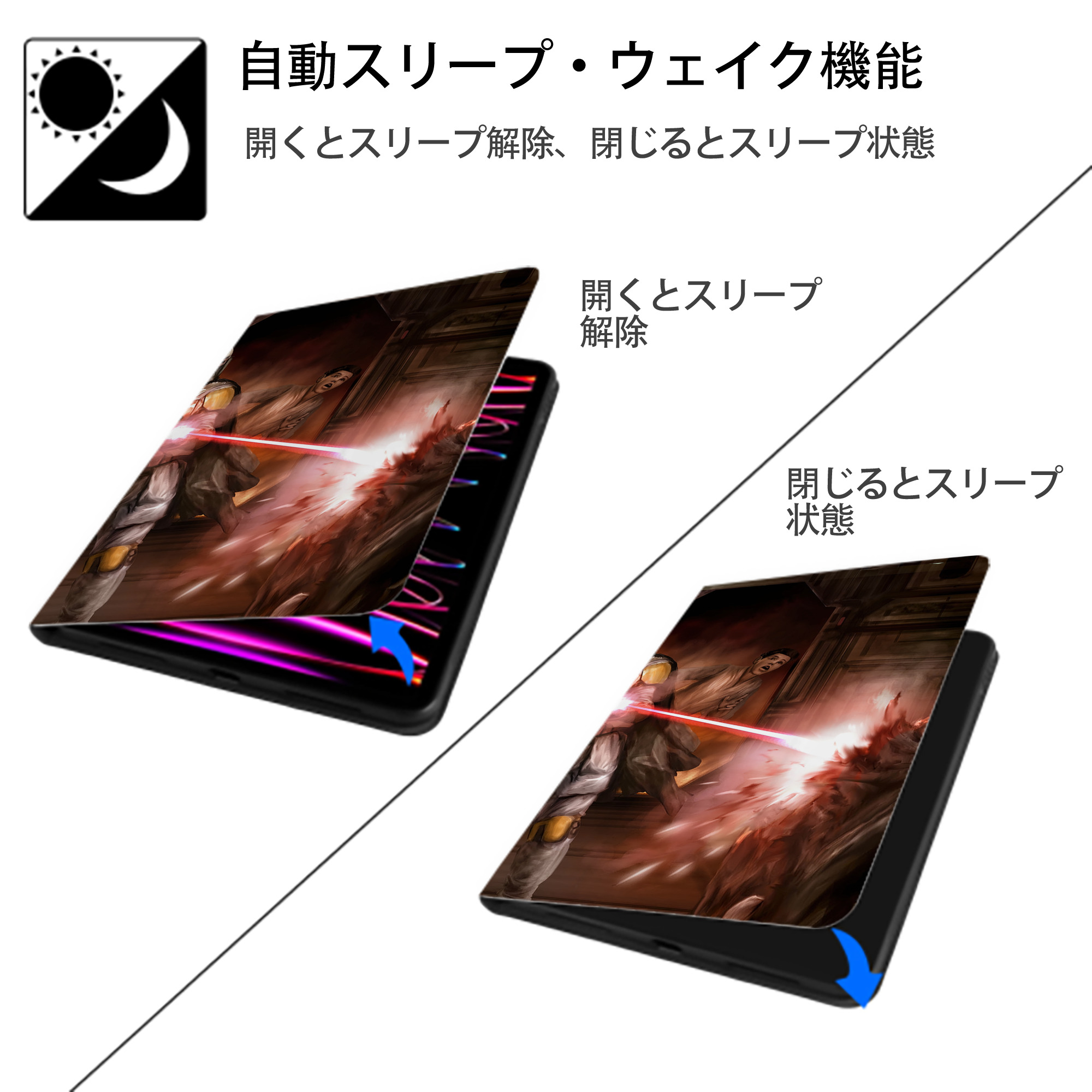 スター・ウォーズ Star Wars IPad ケース ブック型 PUレザー TPU 耐衝撃 軽量 薄型 ペン収納なし 全面保護 IPad 各モデル対応