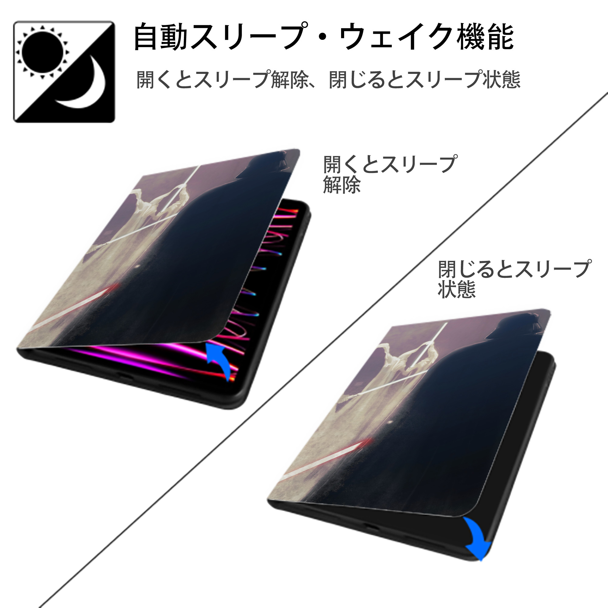 スター・ウォーズ Star Wars IPad ケース ブック型 PUレザー TPU 耐衝撃 軽量 薄型 ペン収納なし 全面保護 IPad 各モデル対応