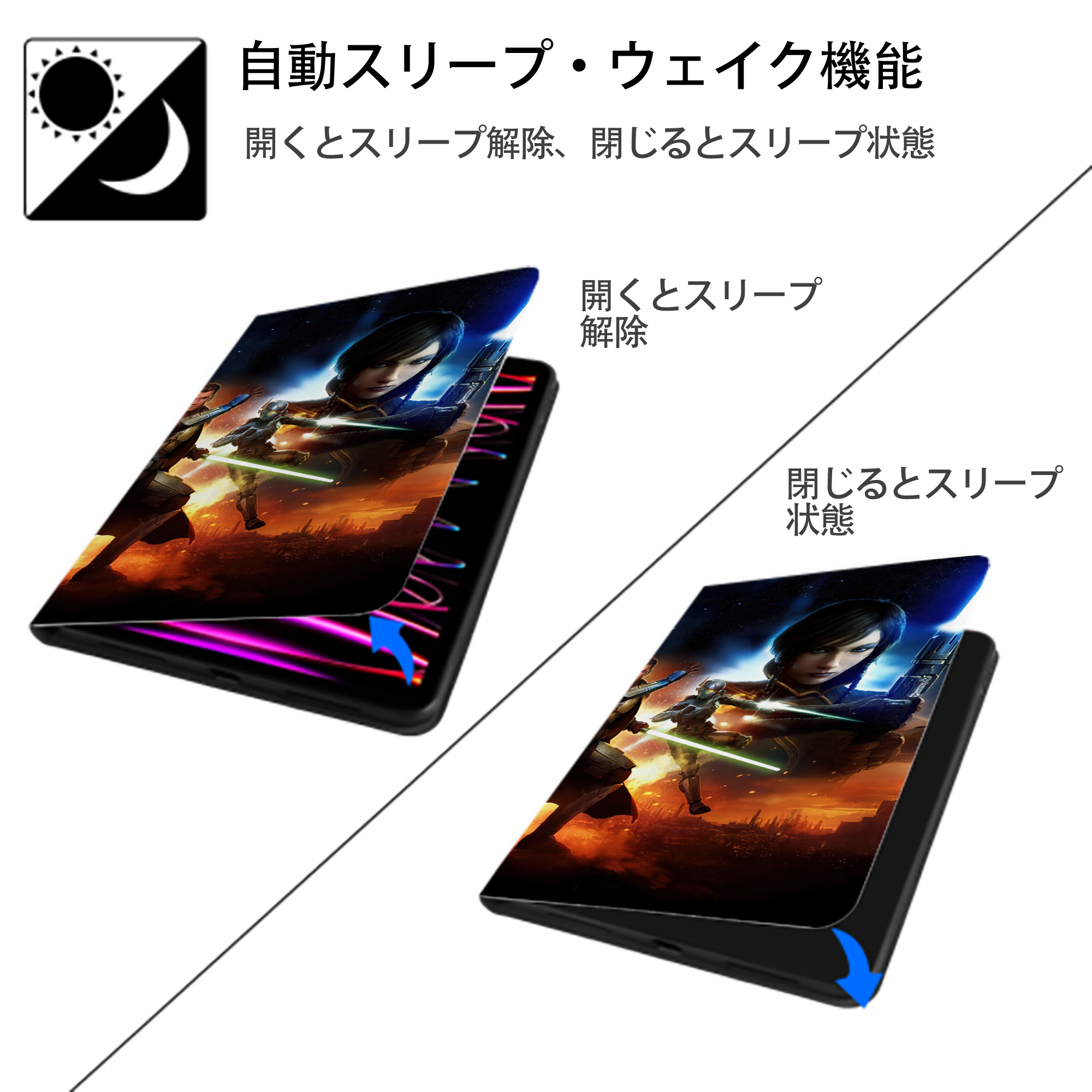 スター・ウォーズ Star Wars IPad ケース ブック型 PUレザー TPU 耐衝撃 軽量 薄型 ペン収納なし 全面保護 IPad 各モデル対応