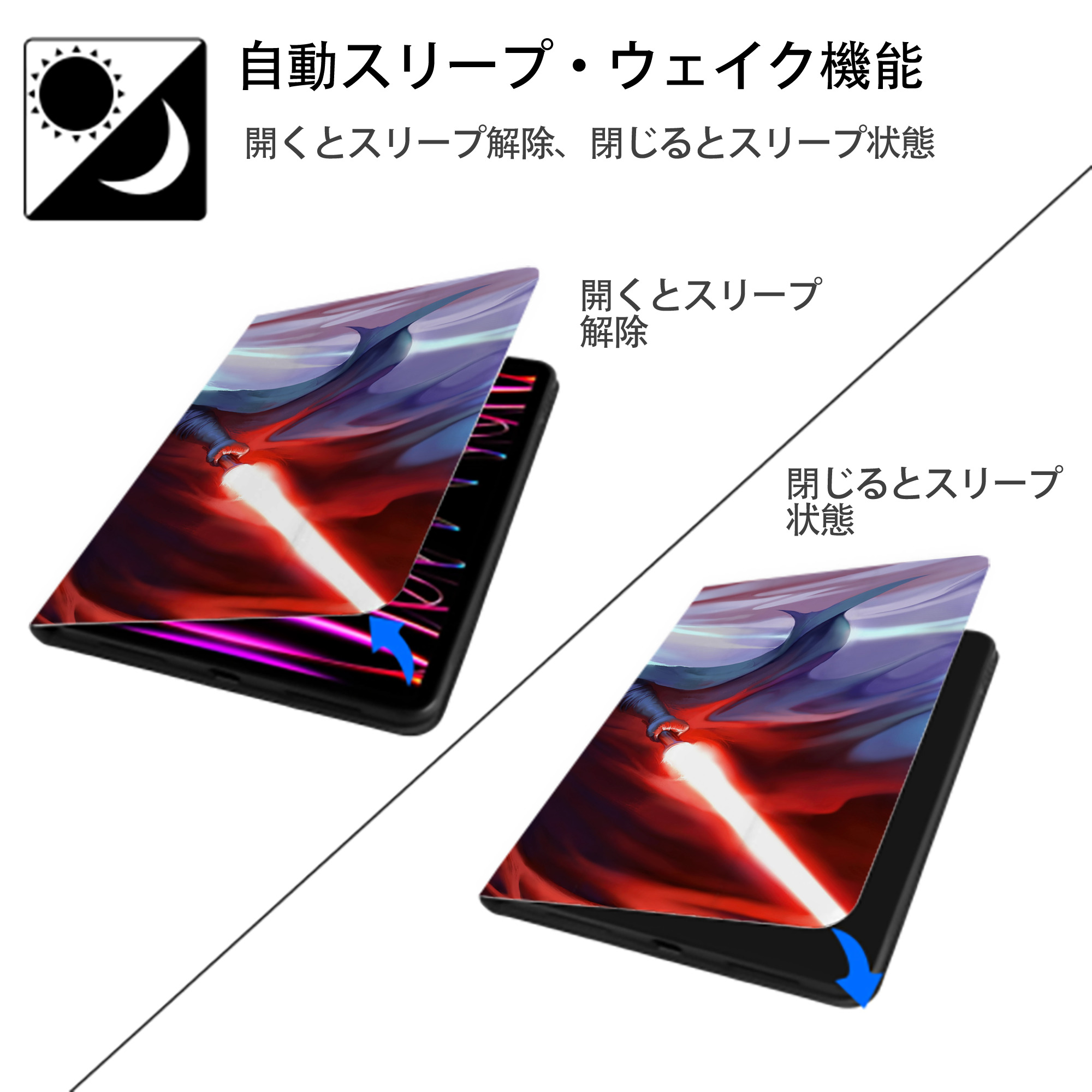 スター・ウォーズ Star Wars IPad ケース ブック型 PUレザー TPU 耐衝撃 軽量 薄型 ペン収納なし 全面保護 IPad 各モデル対応