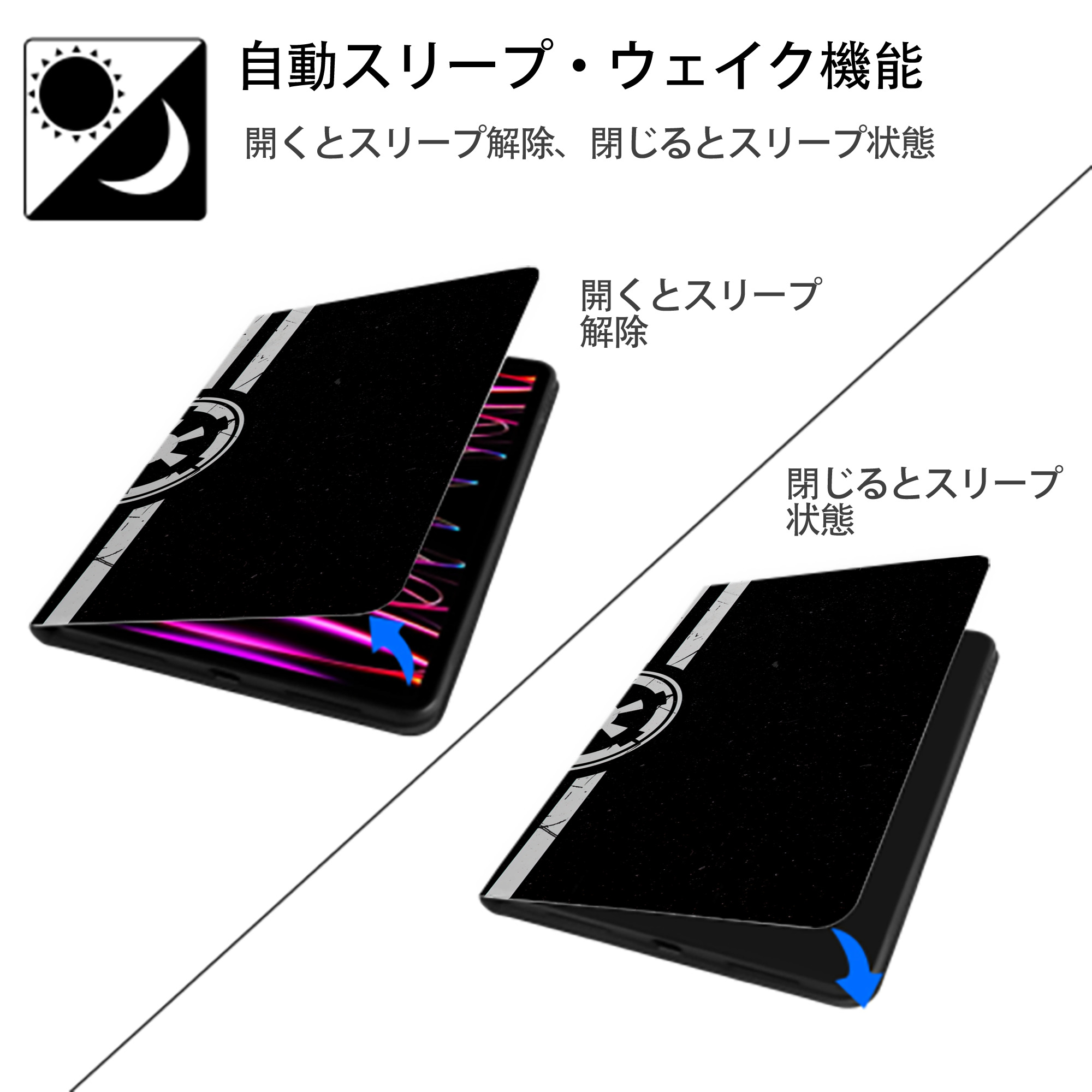 スター・ウォーズ Star Wars IPad ケース ブック型 PUレザー TPU 耐衝撃 軽量 薄型 ペン収納なし 全面保護 IPad 各モデル対応