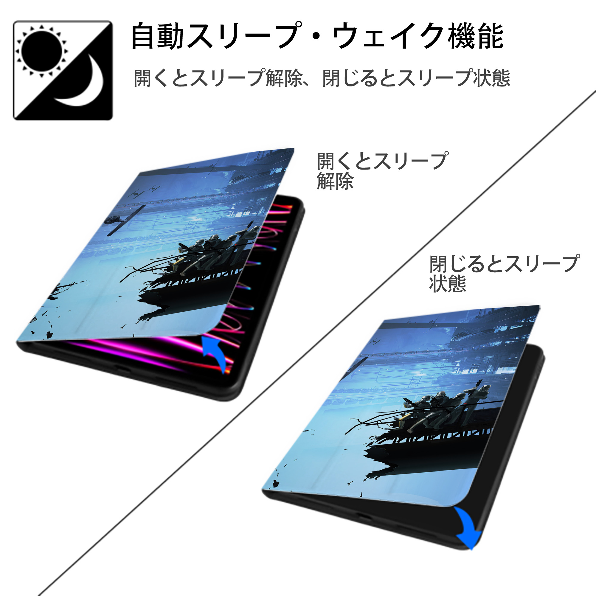 スター・ウォーズ Star Wars IPad ケース ブック型 PUレザー TPU 耐衝撃 軽量 薄型 ペン収納なし 全面保護 IPad 各モデル対応