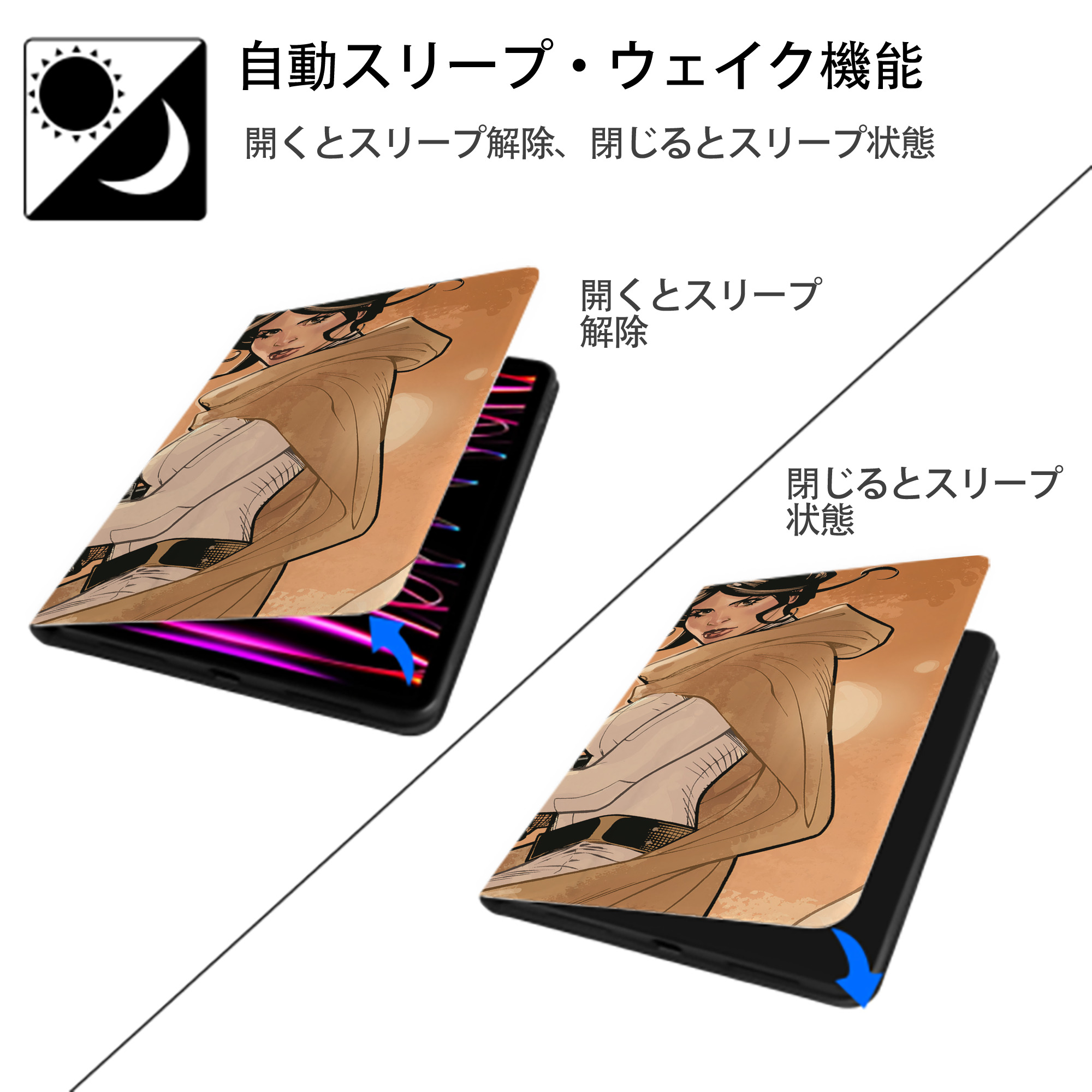 スター・ウォーズ Star Wars IPad ケース ブック型 PUレザー TPU 耐衝撃 軽量 薄型 ペン収納なし 全面保護 IPad 各モデル対応