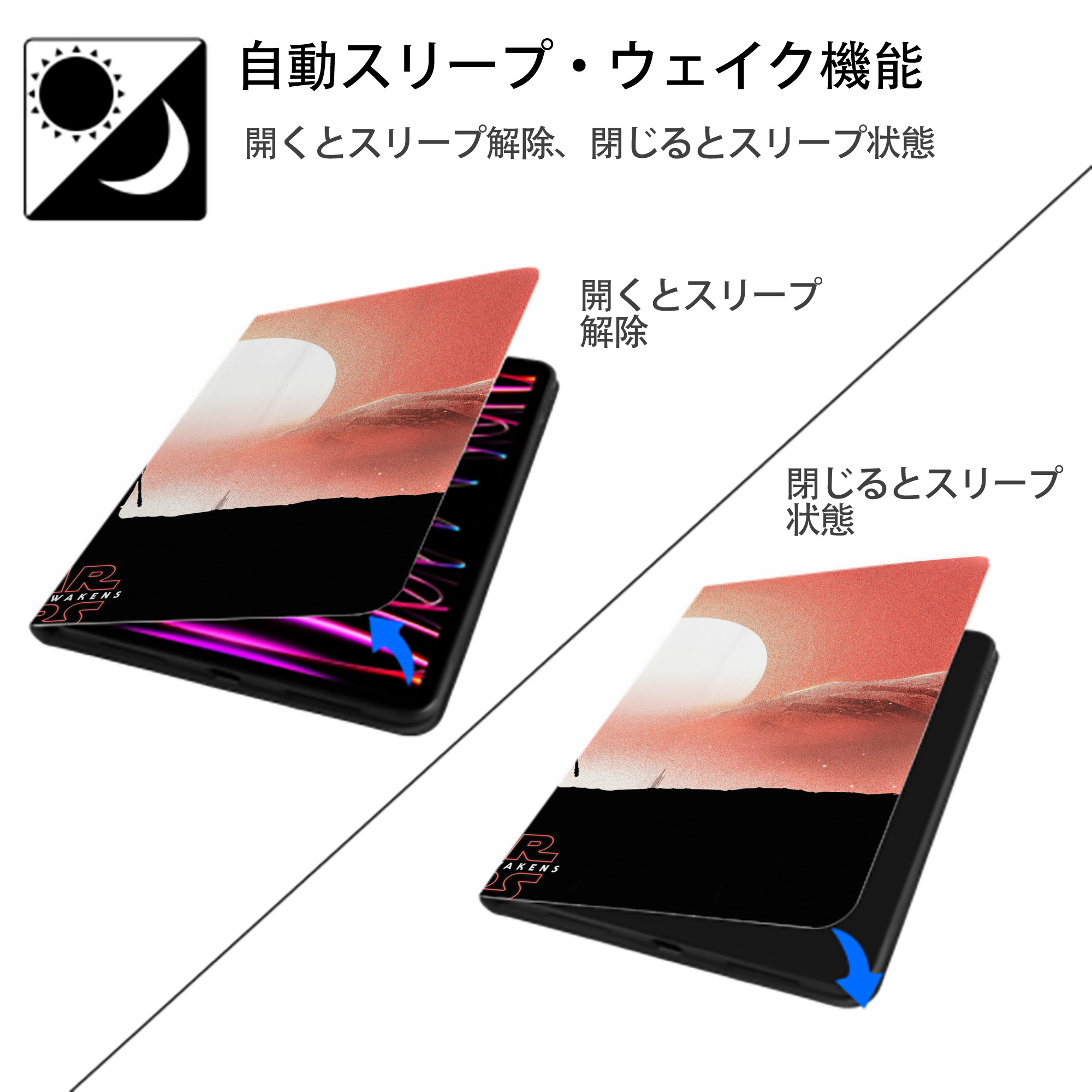 スター・ウォーズ Star Wars IPad ケース ブック型 PUレザー TPU 耐衝撃 軽量 薄型 ペン収納なし 全面保護 IPad 各モデル対応