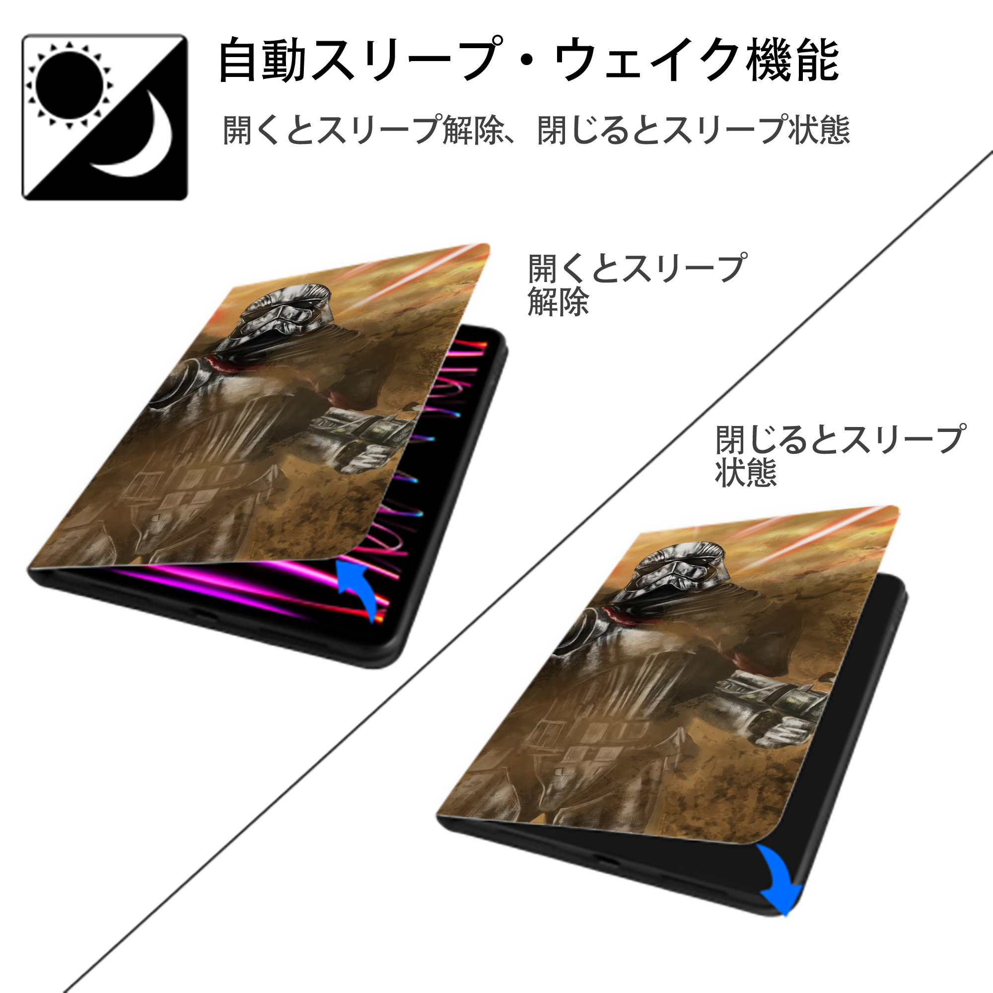 スター・ウォーズ Star Wars IPad ケース ブック型 PUレザー TPU 耐衝撃 軽量 薄型 ペン収納なし 全面保護 IPad 各モデル対応