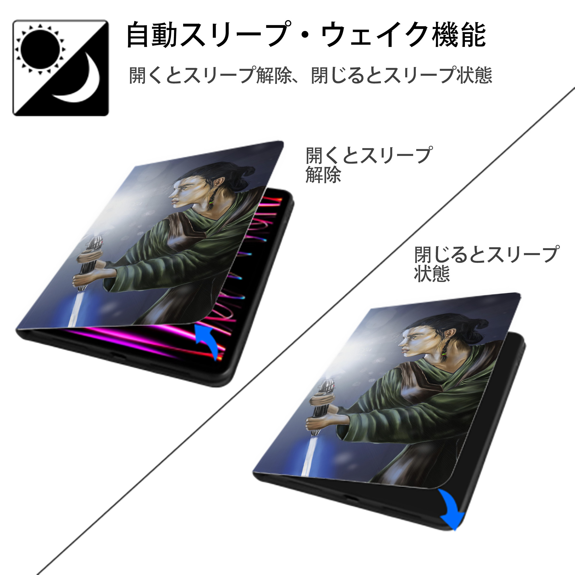 スター・ウォーズ Star Wars IPad ケース ブック型 PUレザー TPU 耐衝撃 軽量 薄型 ペン収納なし 全面保護 IPad 各モデル対応