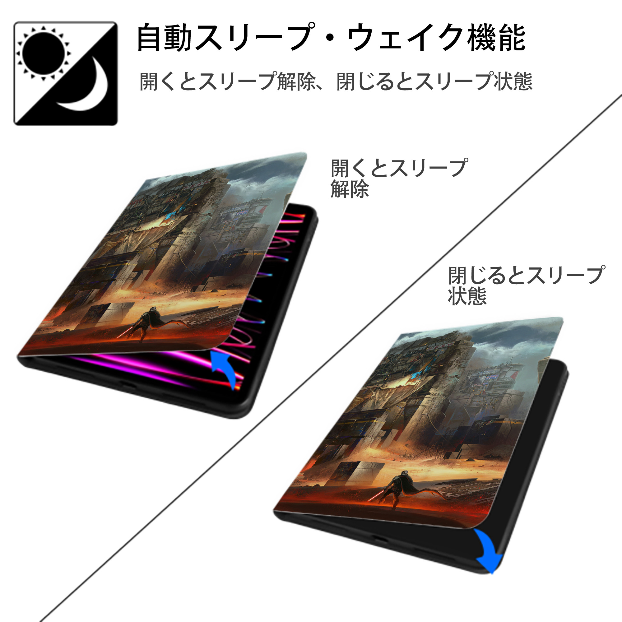 スター・ウォーズ Star Wars IPad ケース ブック型 PUレザー TPU 耐衝撃 軽量 薄型 ペン収納なし 全面保護 IPad 各モデル対応