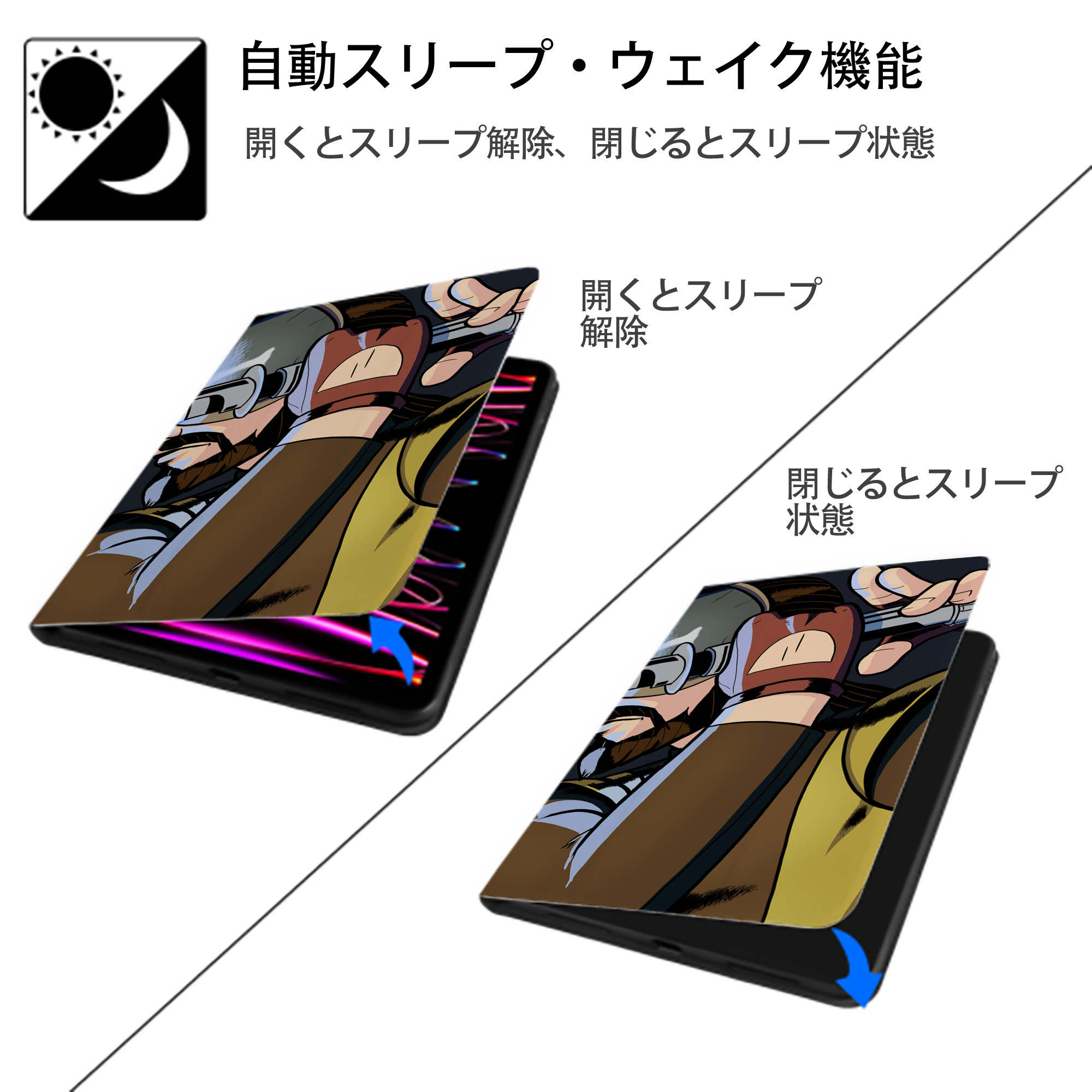 スター・ウォーズ Star Wars IPad ケース ブック型 PUレザー TPU 耐衝撃 軽量 薄型 ペン収納なし 全面保護 IPad 各モデル対応