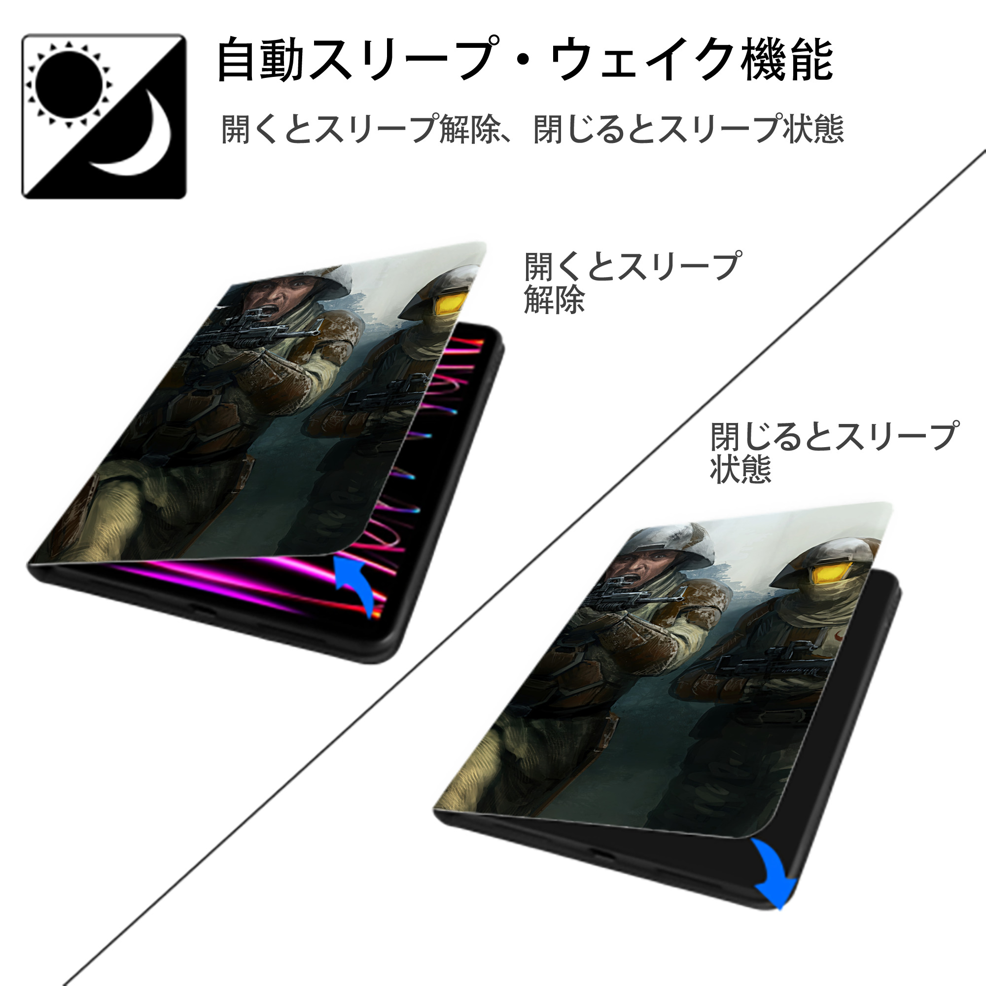 スター・ウォーズ Star Wars IPadケース ペンホルダー付き ブックスタイルデザイン