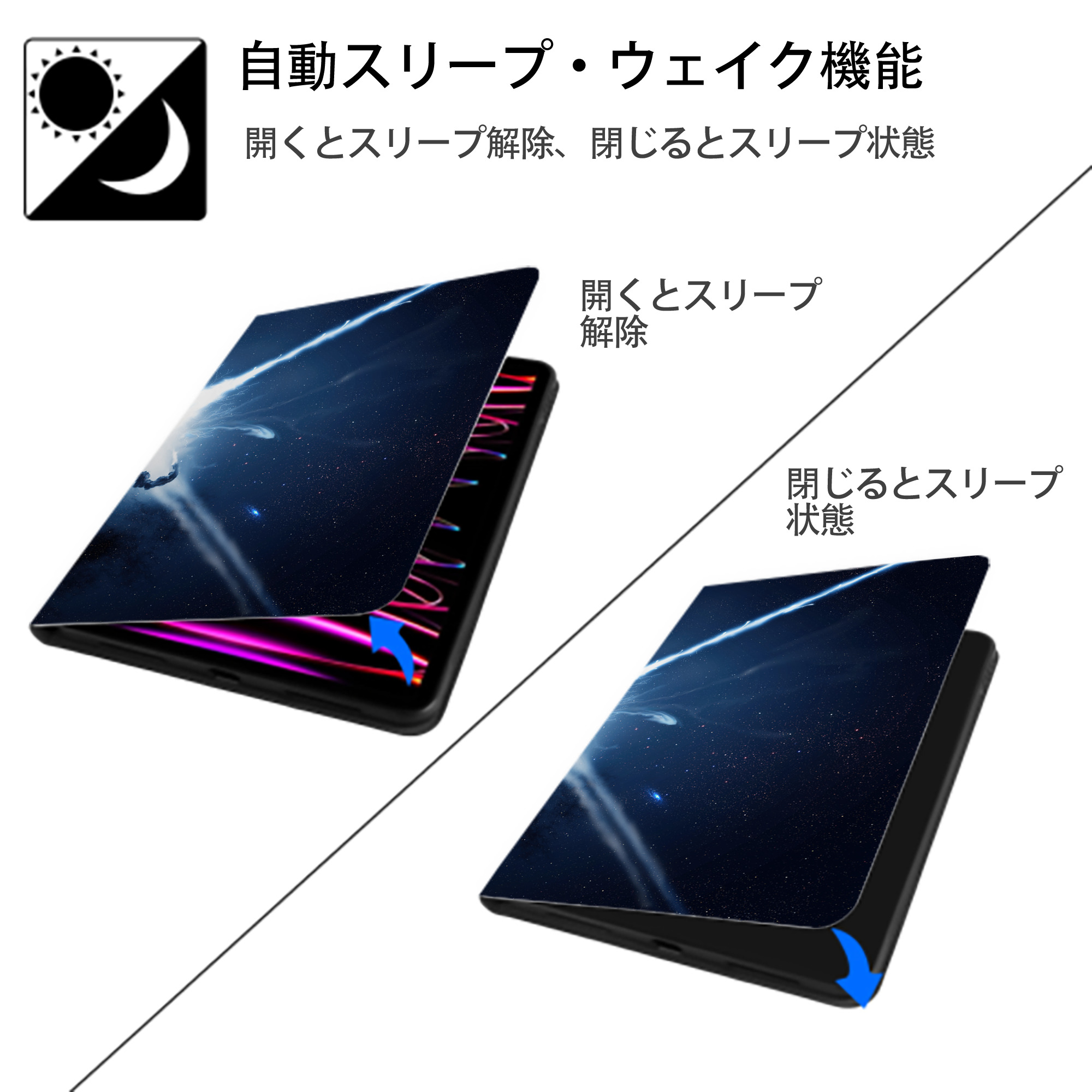 スター・ウォーズ Star Wars IPadケース ペンホルダー付き ブックスタイルデザイン