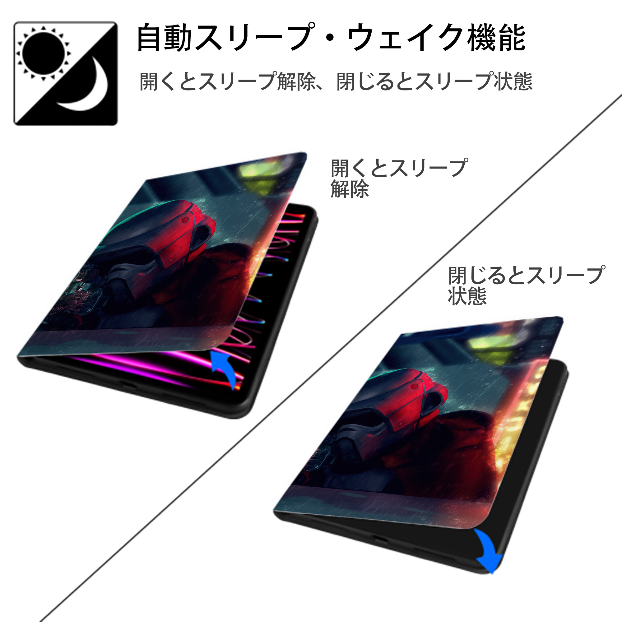 スター・ウォーズ Star Wars IPadケース ペンホルダー付き ブックスタイルデザイン