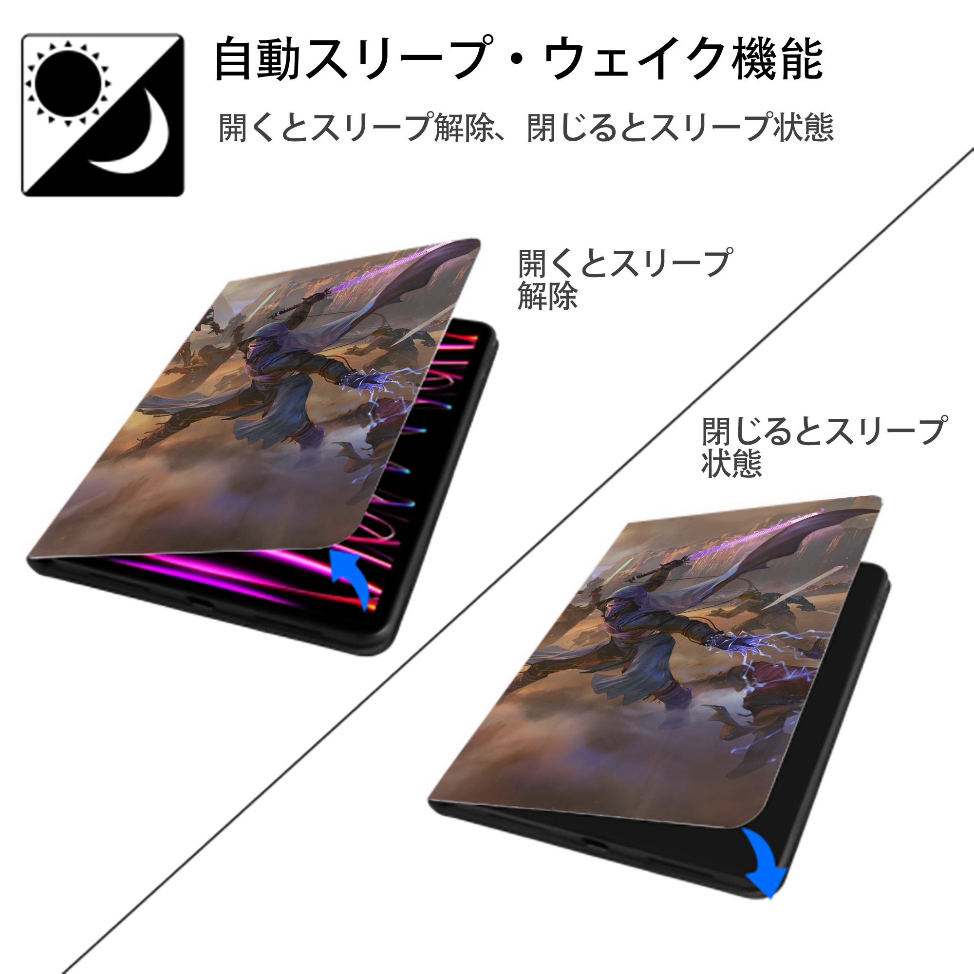 スター・ウォーズ Star Wars IPadケース ペンホルダー付き ブックスタイルデザイン