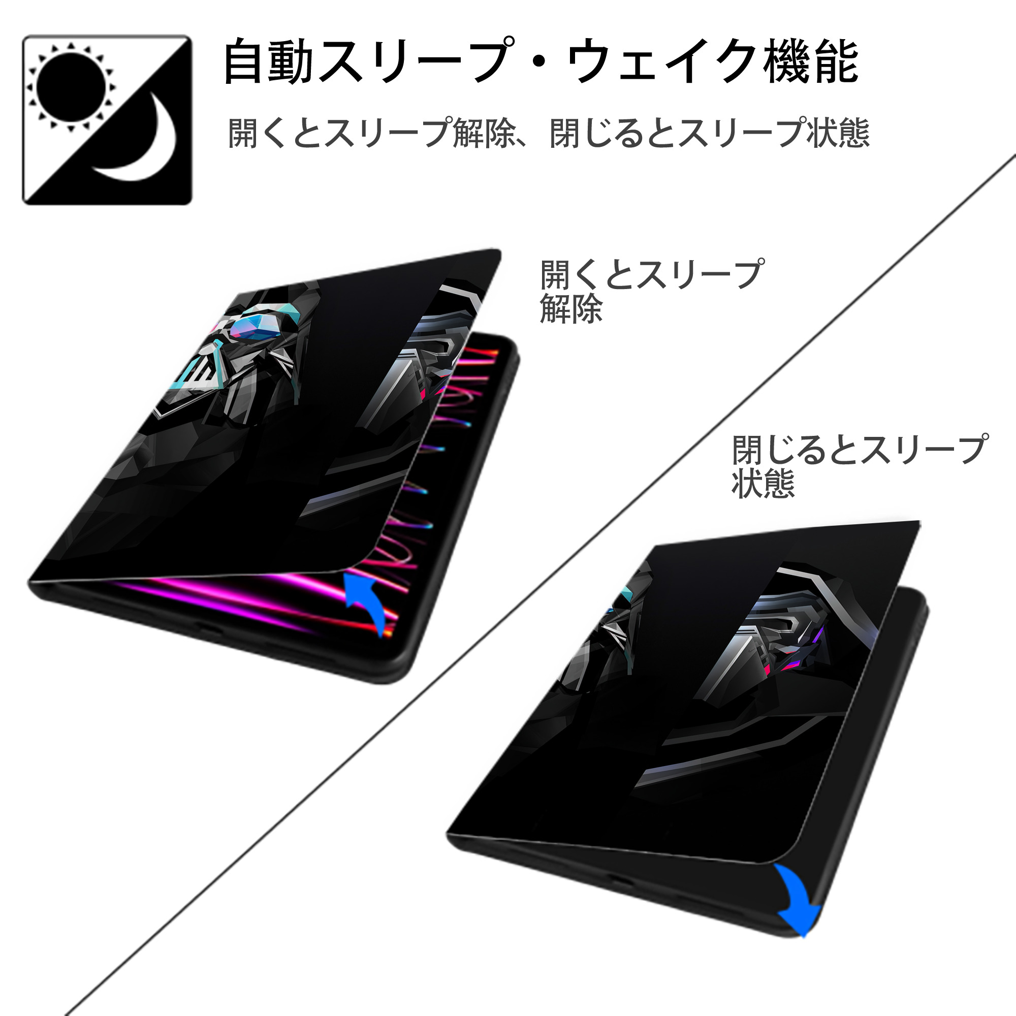 スター・ウォーズ Star Wars IPadケース ペンホルダー付き ブックスタイルデザイン