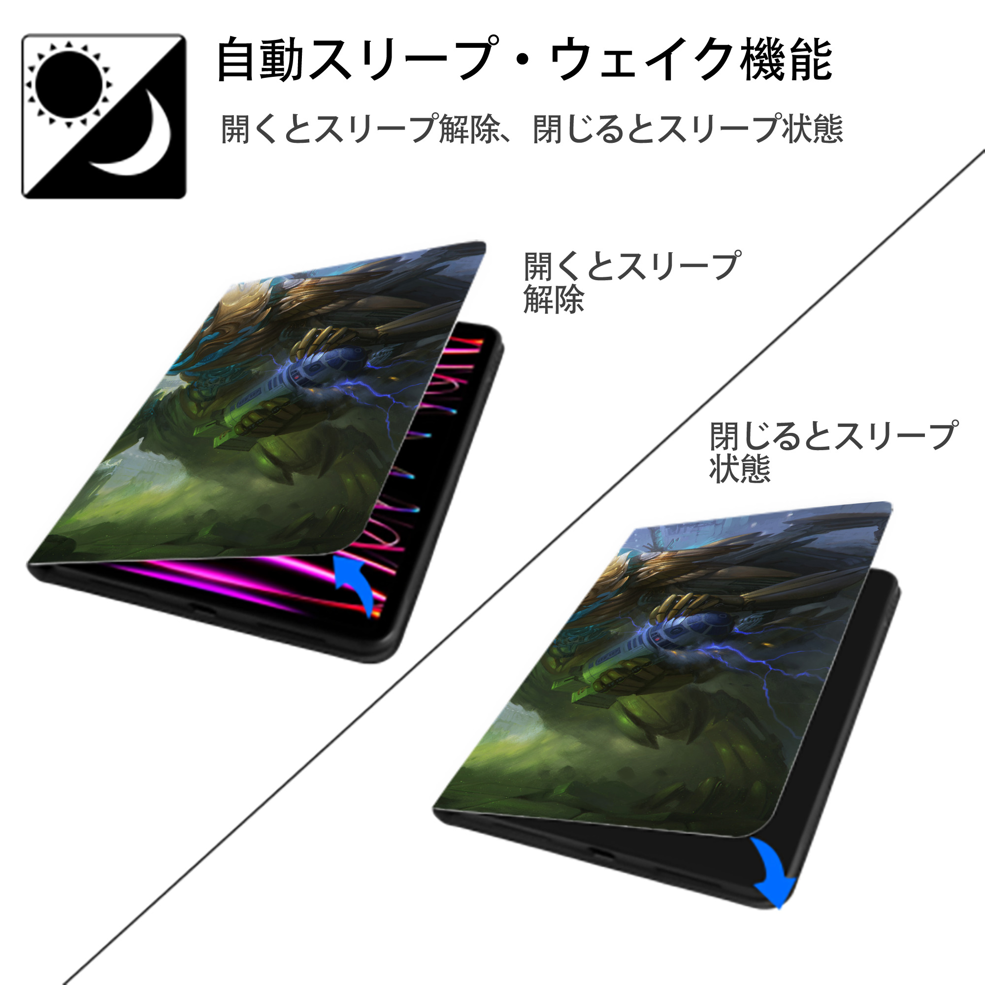 スター・ウォーズ Star Wars IPadケース ペンホルダー付き ブックスタイルデザイン