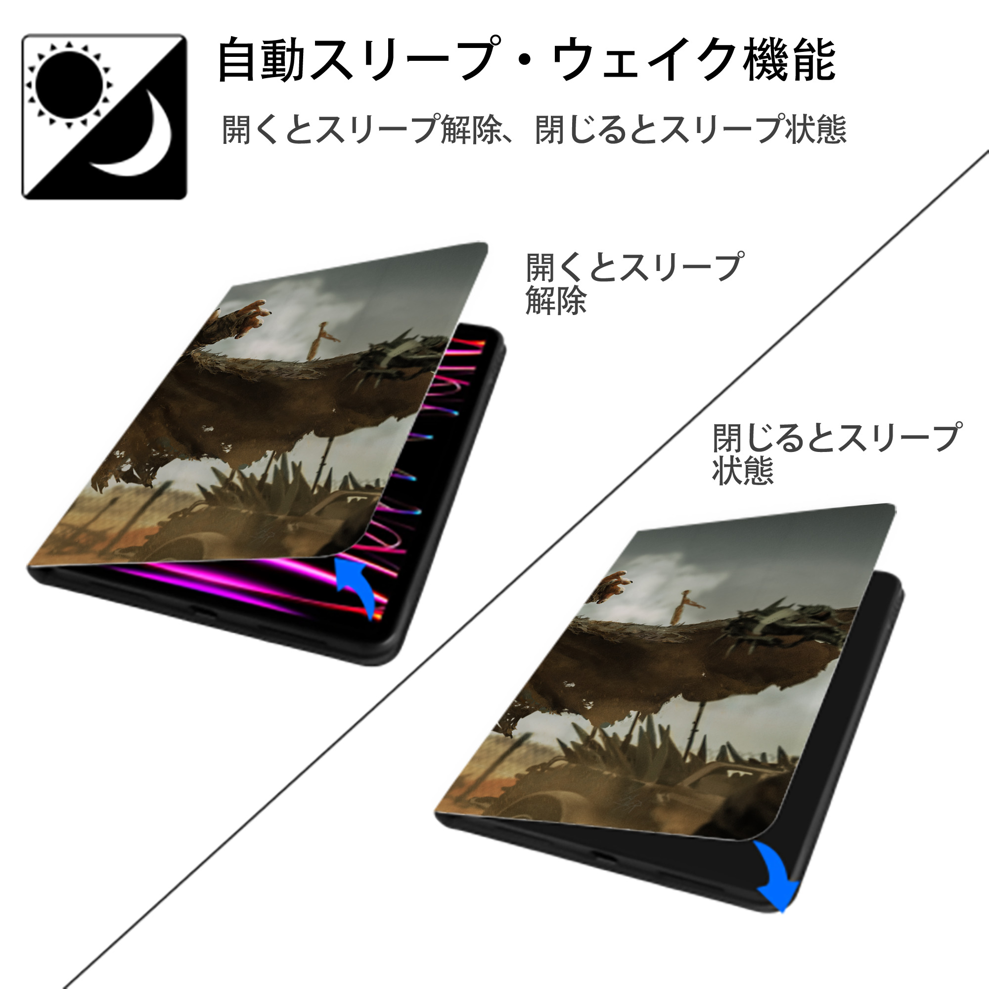 スター・ウォーズ Star Wars IPadケース ペンホルダー付き ブックスタイルデザイン