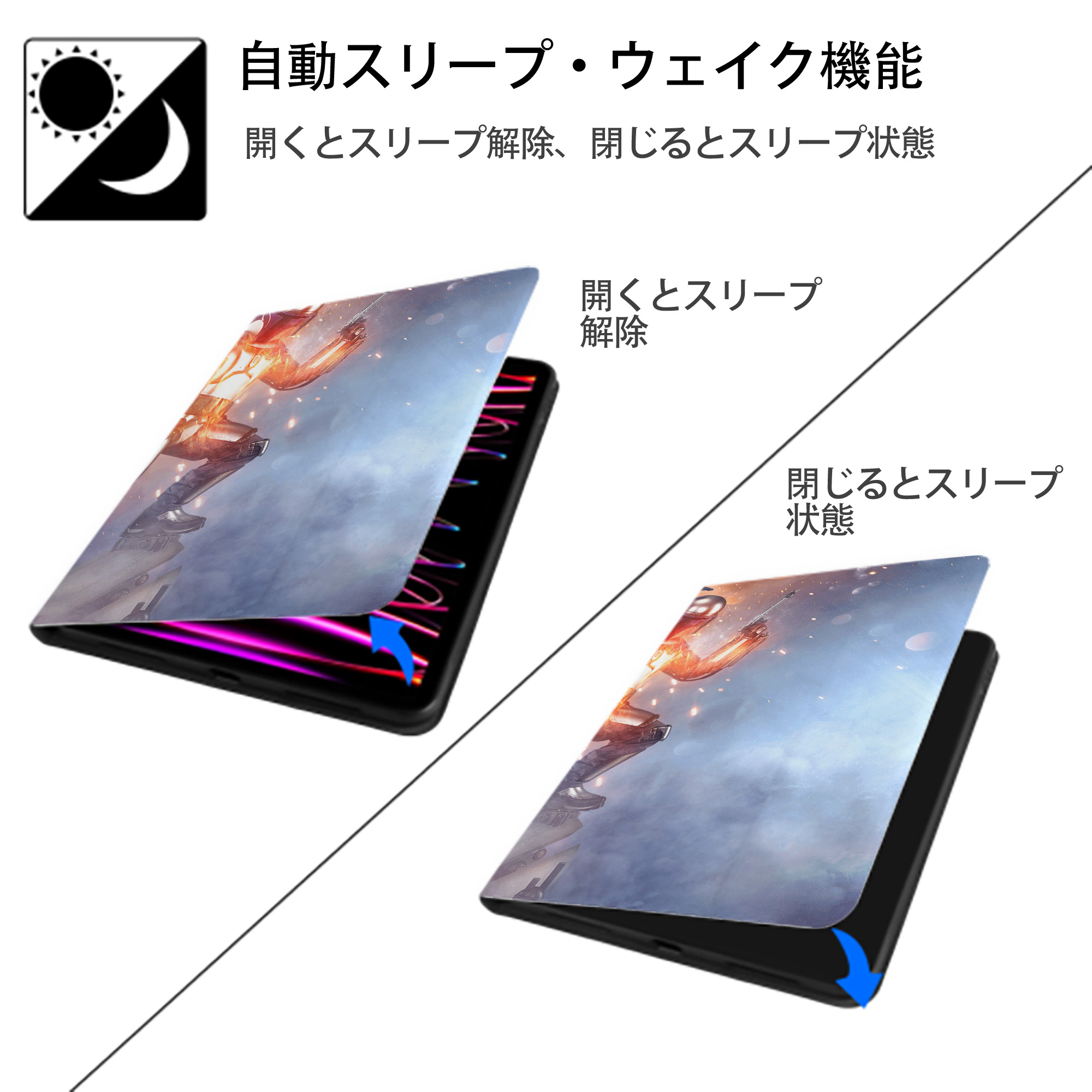 スター・ウォーズ Star Wars IPadケース ペンホルダー付き ブックスタイルデザイン