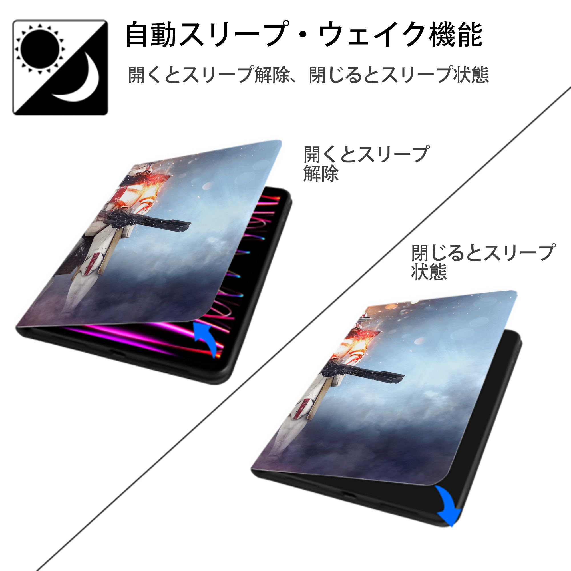 スター・ウォーズ Star Wars IPadケース ペンホルダー付き ブックスタイルデザイン