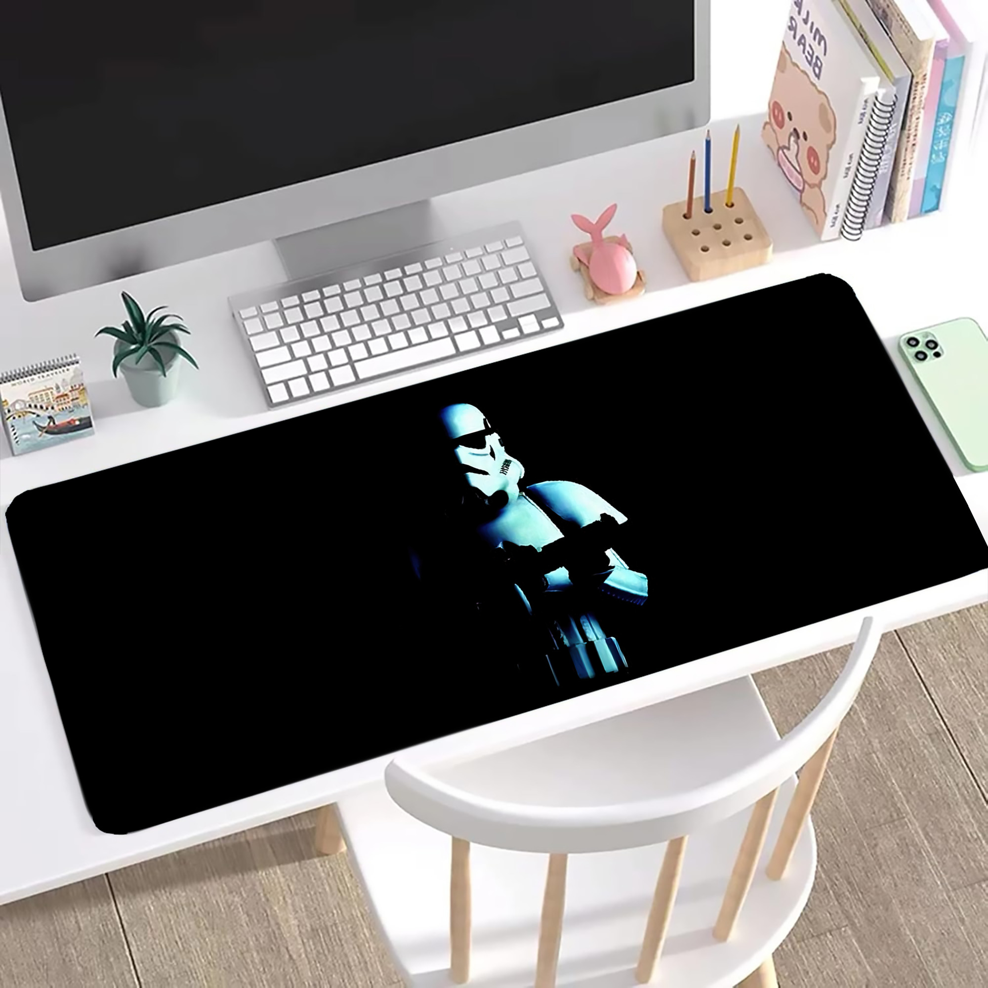 （画像用） スター・ウォーズ Star Wars ステッチ加工 大判デスクマット／滑り止めマウスパッド