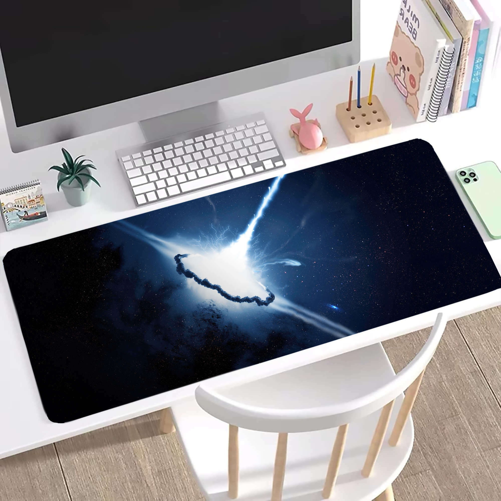 （画像用） スター・ウォーズ Star Wars ステッチ加工 大判デスクマット／滑り止めマウスパッド