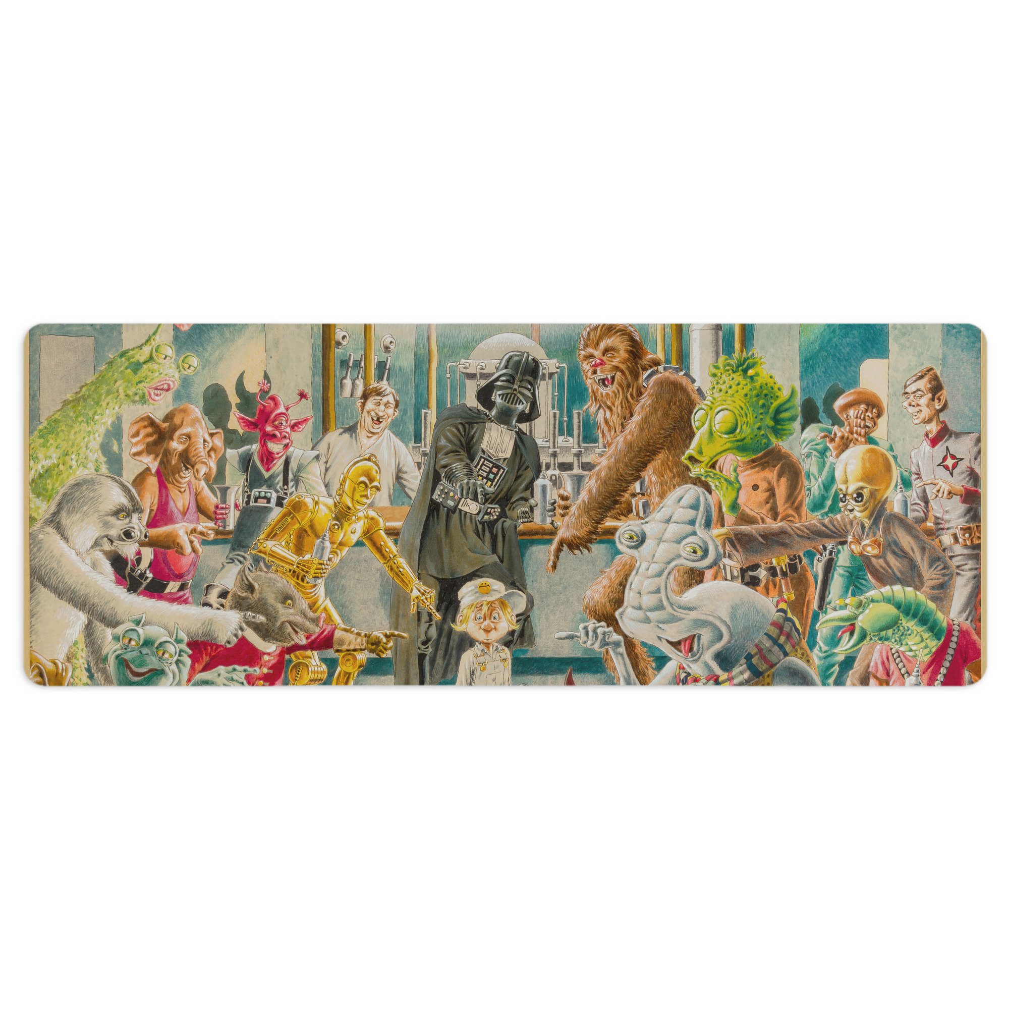 （画像用） スター・ウォーズ Star Wars ステッチ加工 大判デスクマット／滑り止めマウスパッド