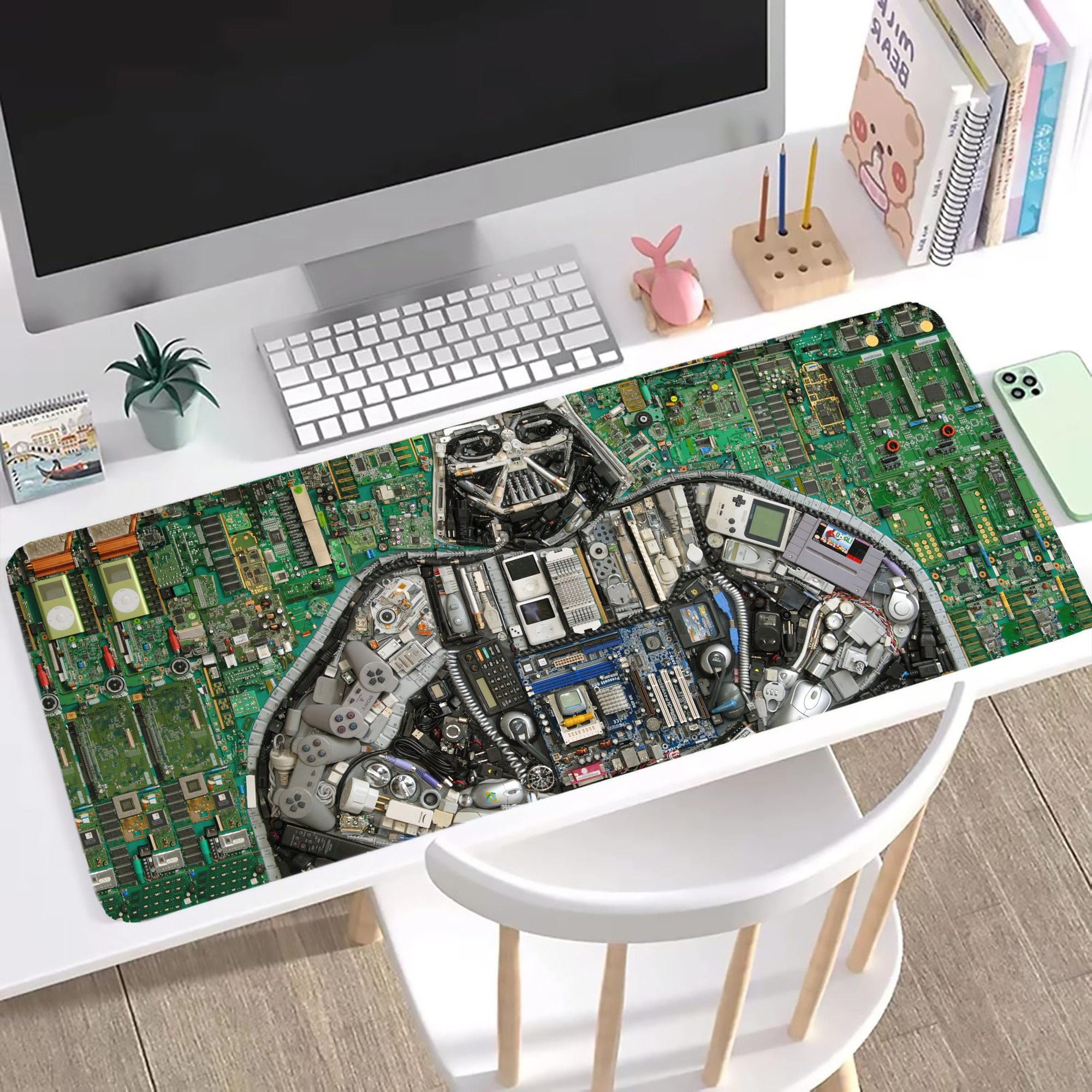 （画像用） スター・ウォーズ Star Wars ステッチ加工 大判デスクマット／滑り止めマウスパッド