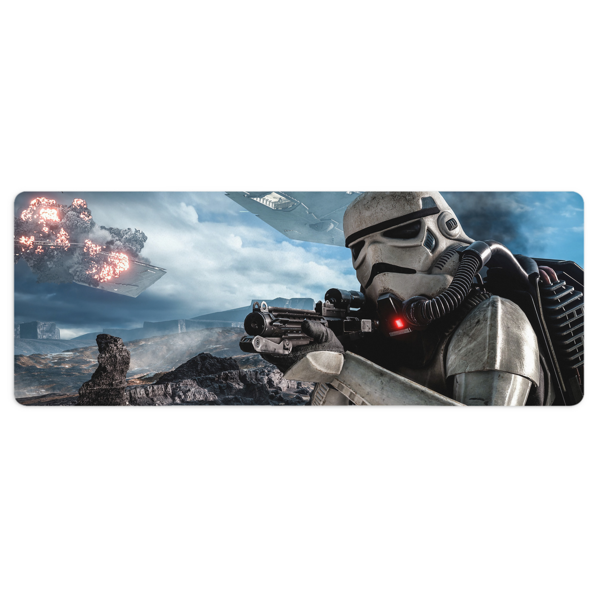 （画像用） スター・ウォーズ Star Wars ステッチ加工 大判デスクマット／滑り止めマウスパッド