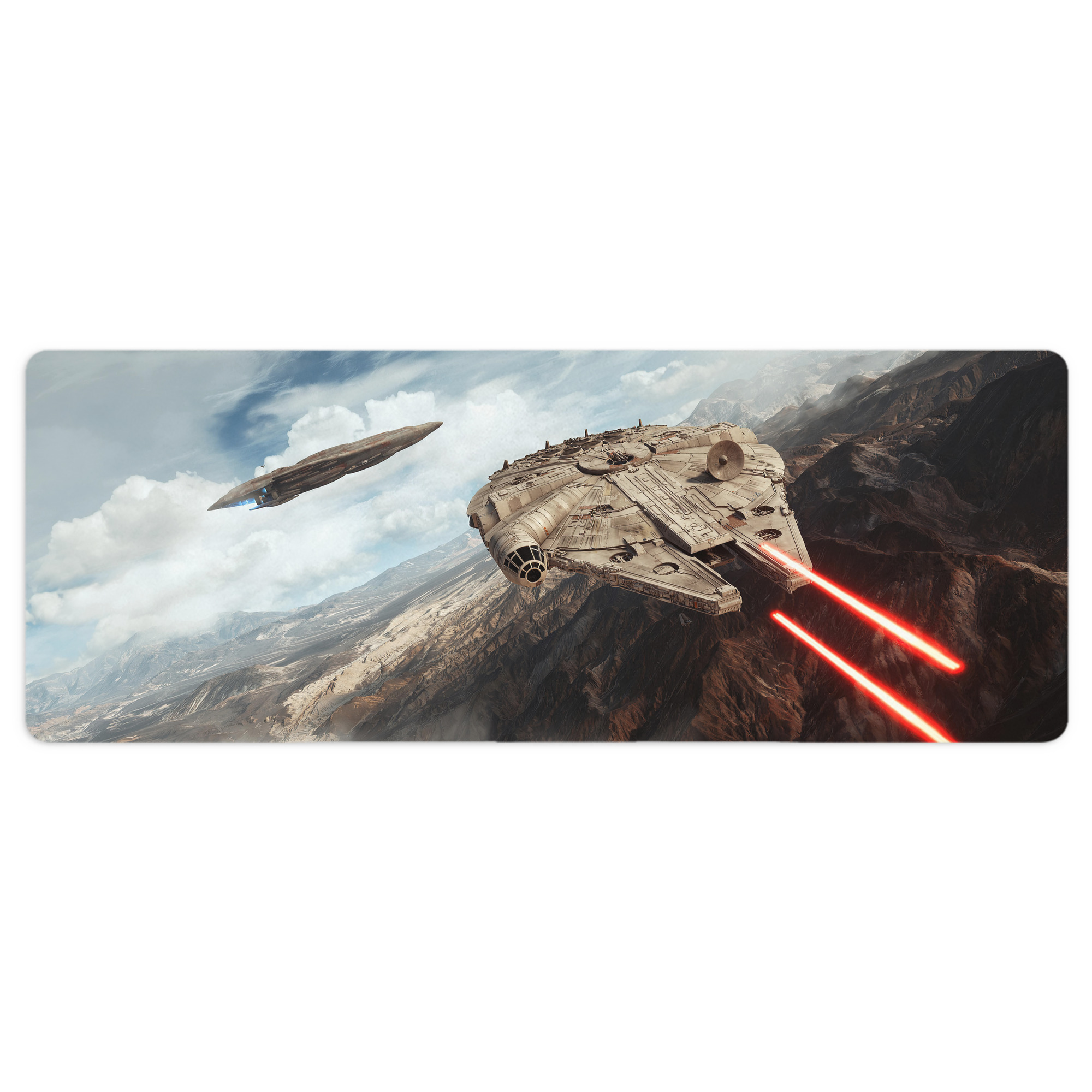 （画像用） スター・ウォーズ Star Wars ステッチ加工 大判デスクマット／滑り止めマウスパッド