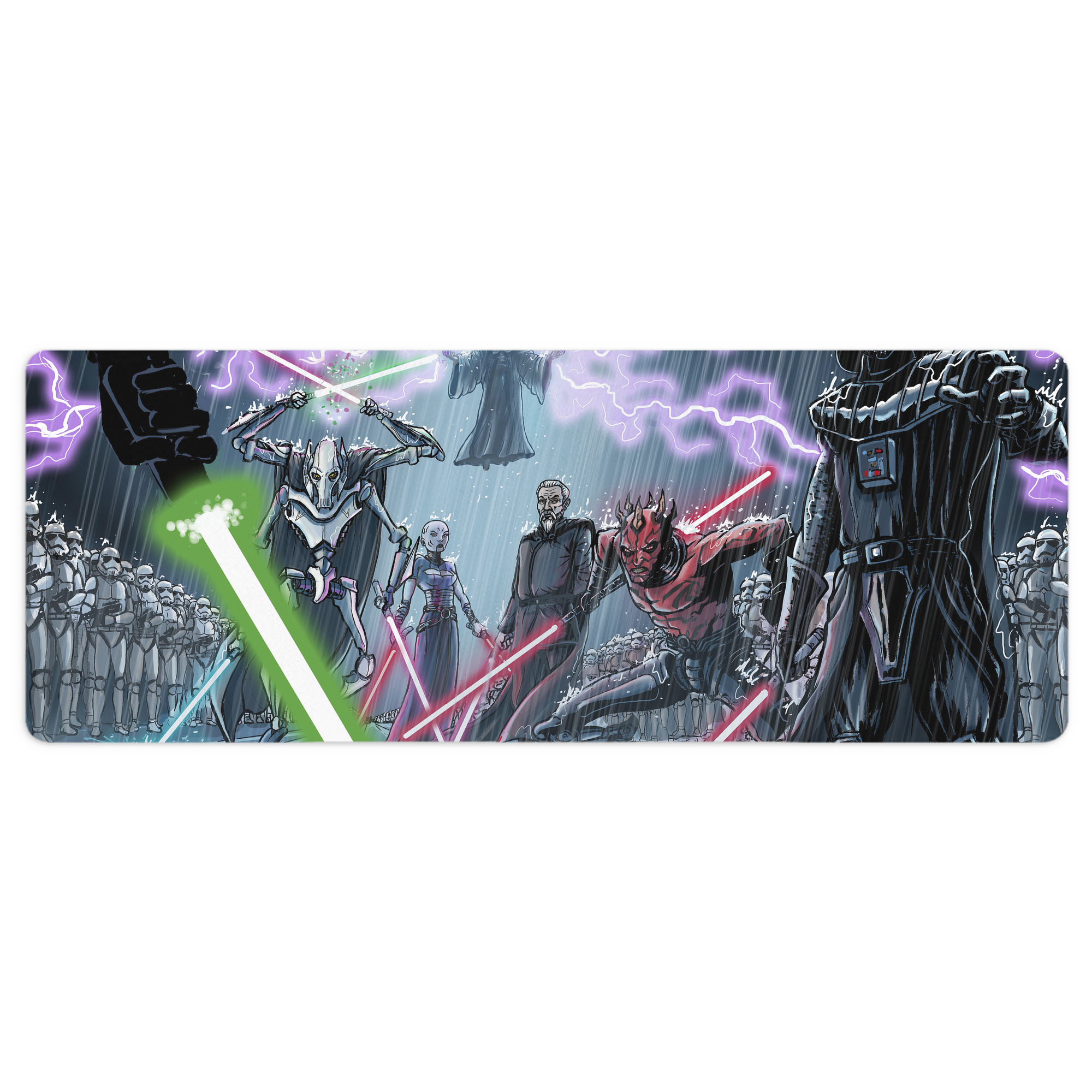 （画像用） スター・ウォーズ Star Wars ステッチ加工 大判デスクマット／滑り止めマウスパッド