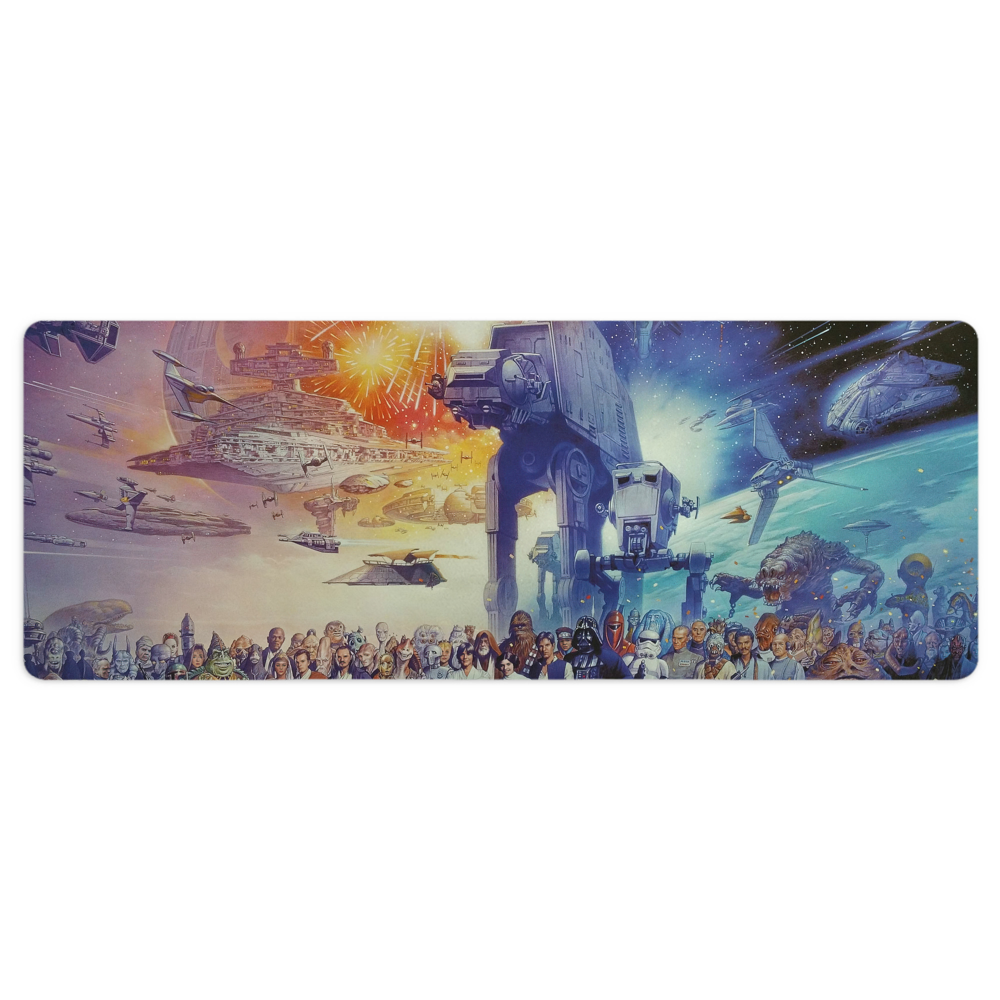 （画像用） スター・ウォーズ Star Wars ステッチ加工 大判デスクマット／滑り止めマウスパッド