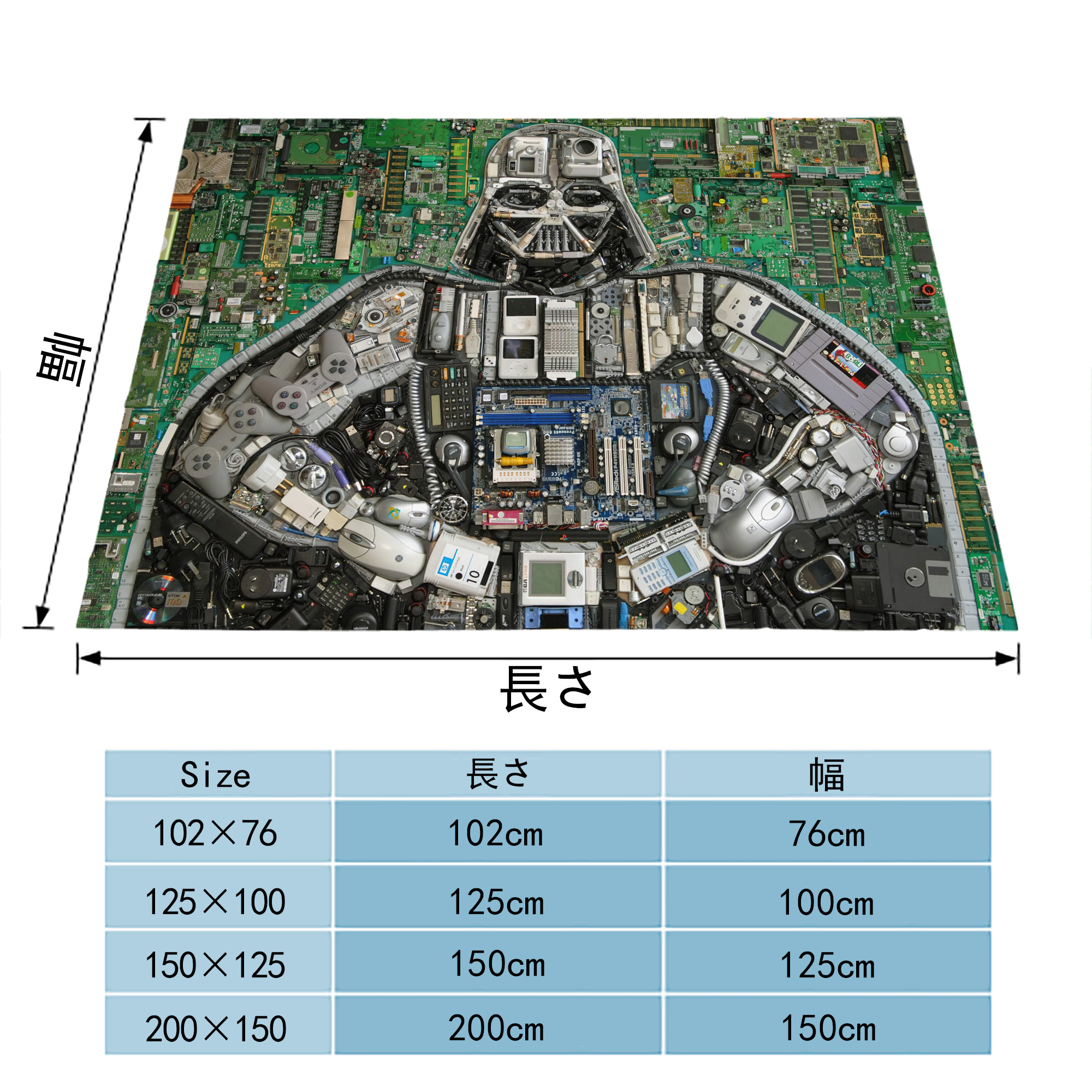 スター・ウォーズ Star Wars フランネルブランケット・多サイズ対応（横型）