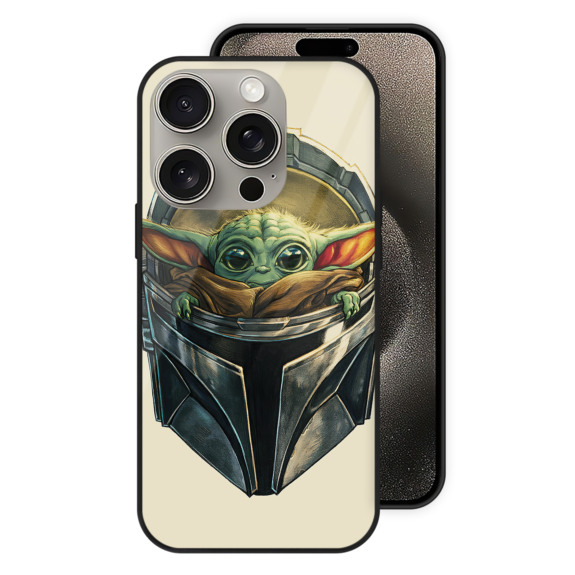 （画像用） スター・ウォーズ Star Wars 【iPhone15Pro対応】スマホケース 耐衝撃＆黄変防止 背面ガラス