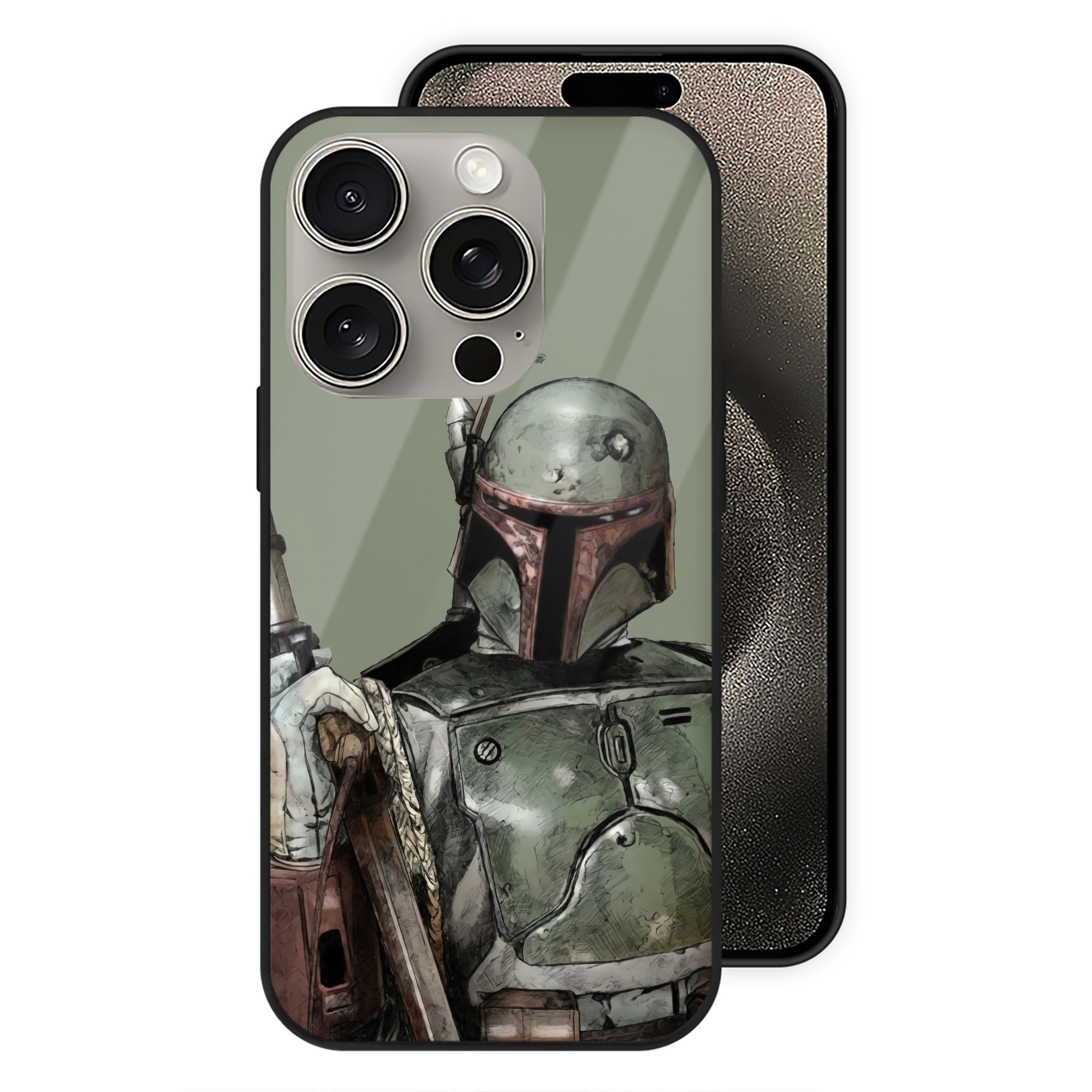 （画像用） スター・ウォーズ Star Wars 【iPhone15Pro対応】スマホケース 耐衝撃＆黄変防止 背面ガラス
