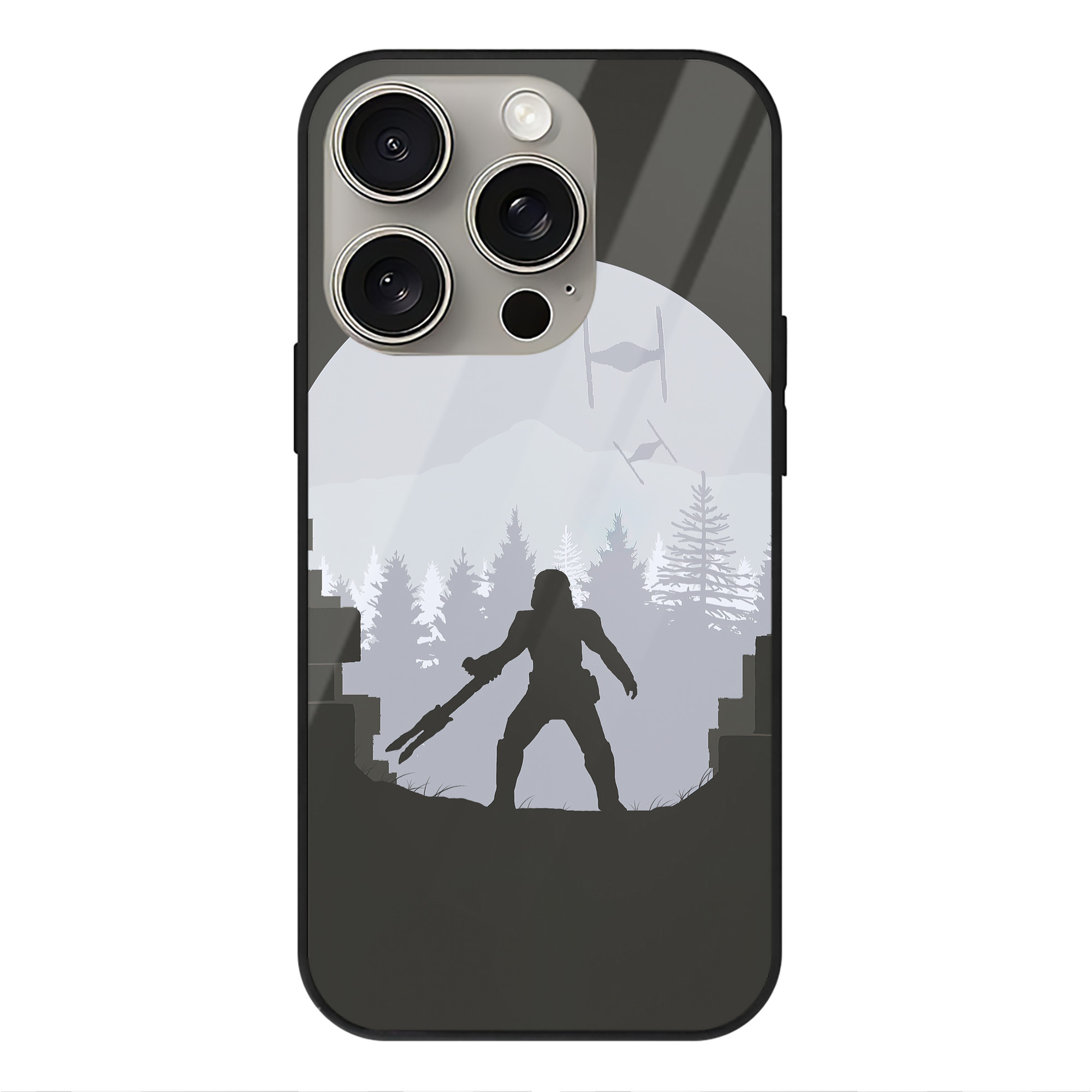 （画像用） スター・ウォーズ Star Wars 【iPhone15Pro対応】スマホケース 耐衝撃＆黄変防止 背面ガラス