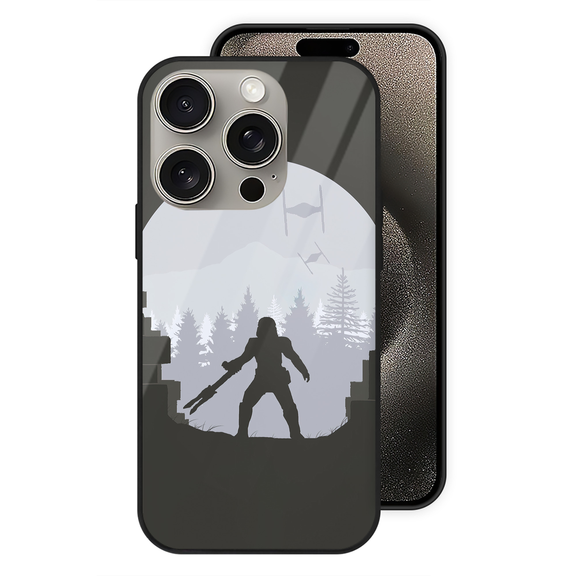 （画像用） スター・ウォーズ Star Wars 【iPhone15Pro対応】スマホケース 耐衝撃＆黄変防止 背面ガラス