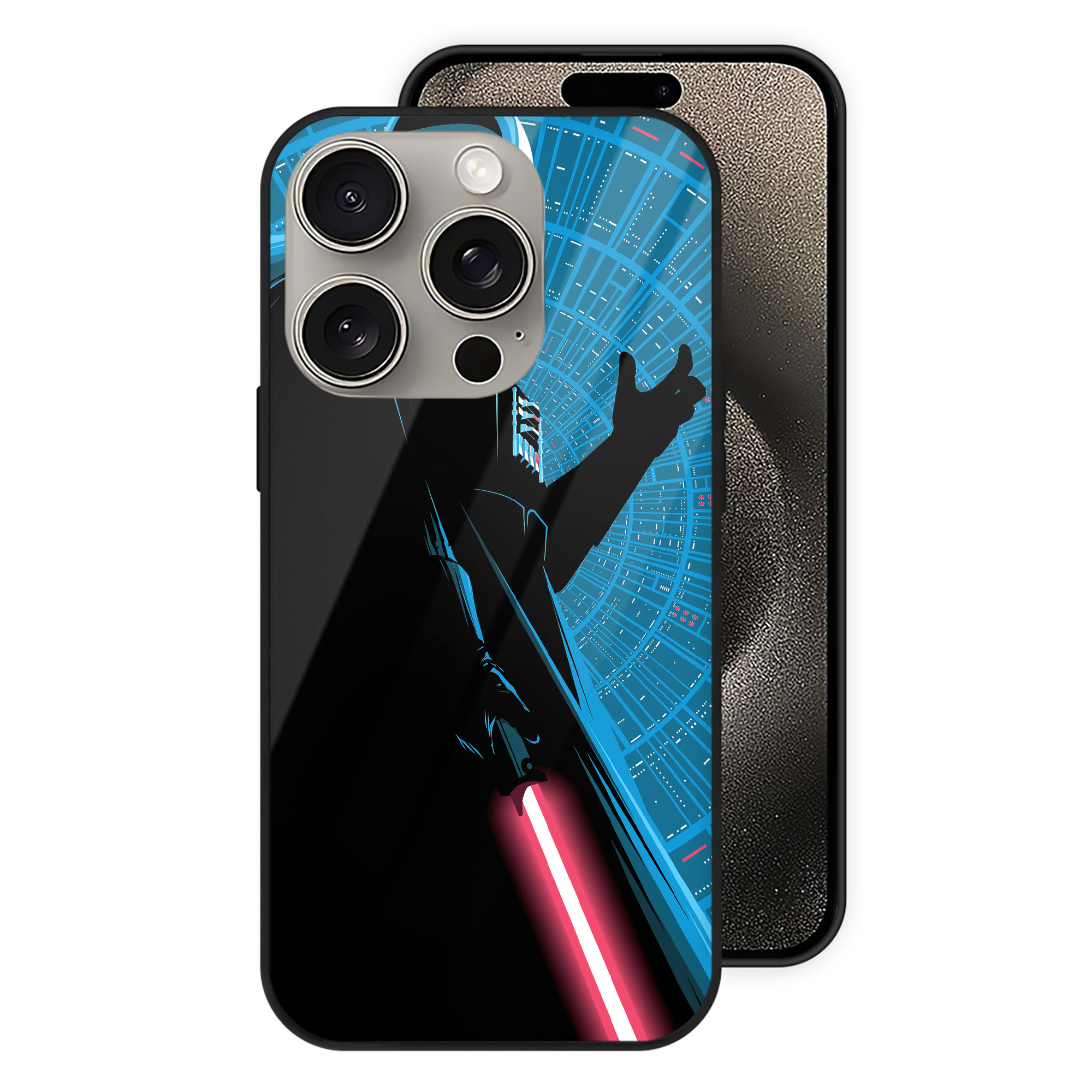 （画像用） スター・ウォーズ Star Wars 【iPhone15Pro対応】スマホケース 耐衝撃＆黄変防止 背面ガラス