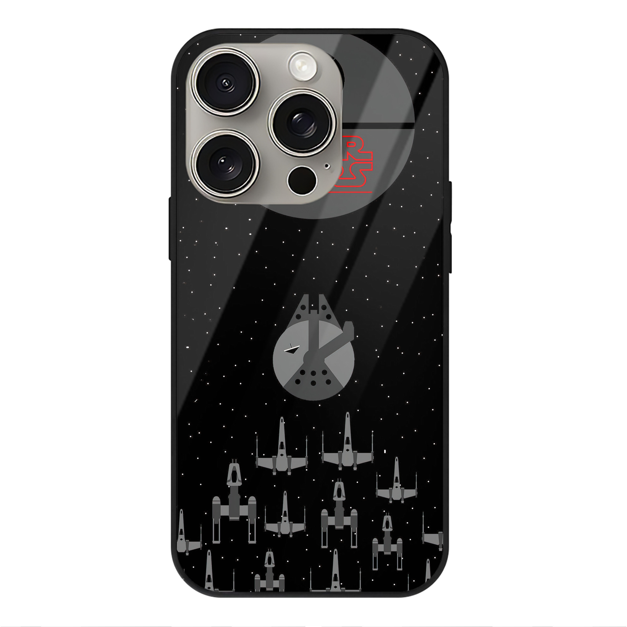 （画像用） スター・ウォーズ Star Wars 【iPhone15Pro対応】スマホケース 耐衝撃＆黄変防止 背面ガラス