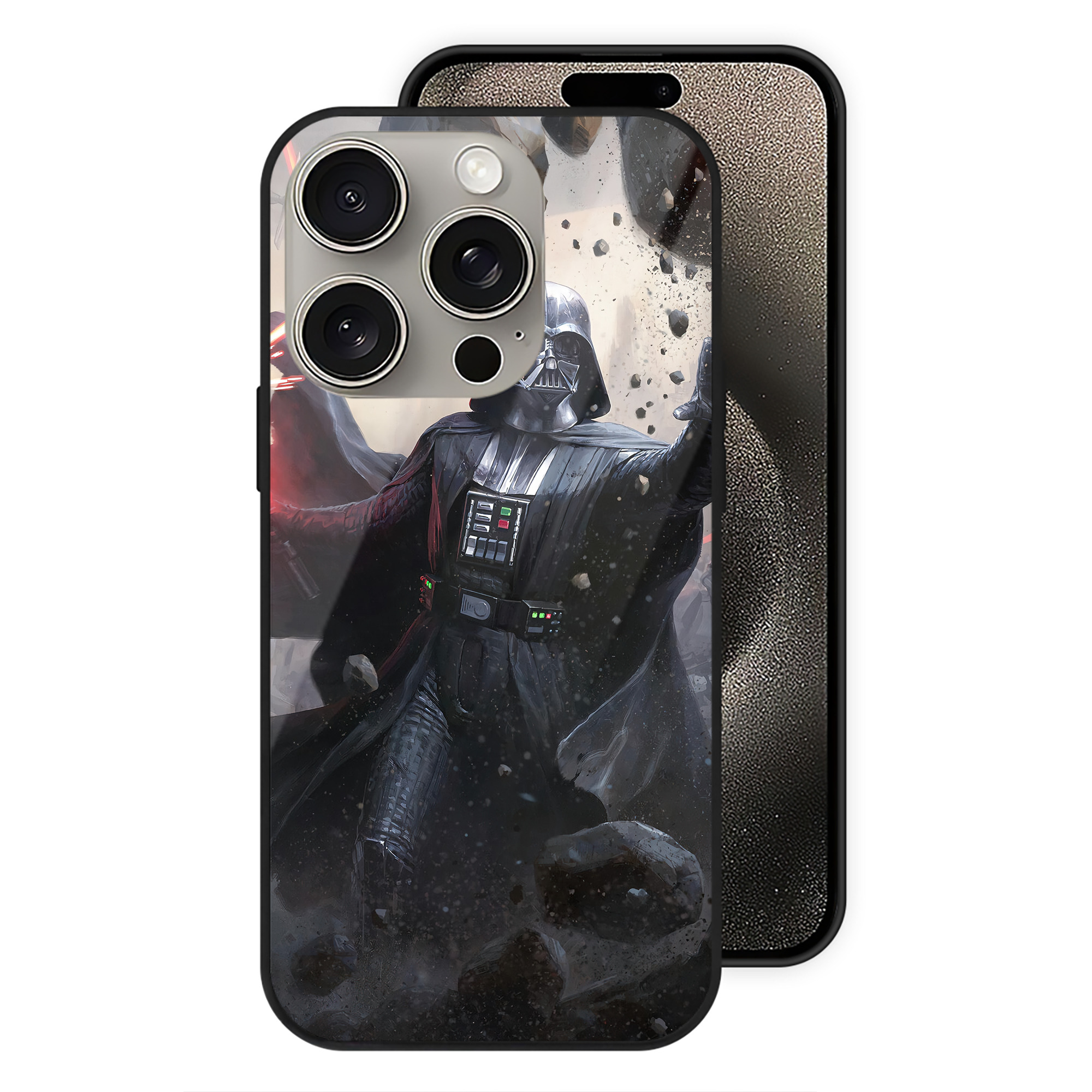 （画像用） スター・ウォーズ Star Wars 【iPhone15Pro対応】スマホケース 耐衝撃＆黄変防止 背面ガラス