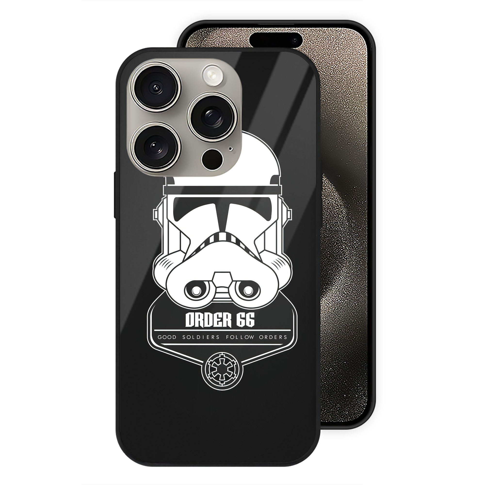 （画像用） スター・ウォーズ Star Wars 【iPhone15Pro対応】スマホケース 耐衝撃＆黄変防止 背面ガラス