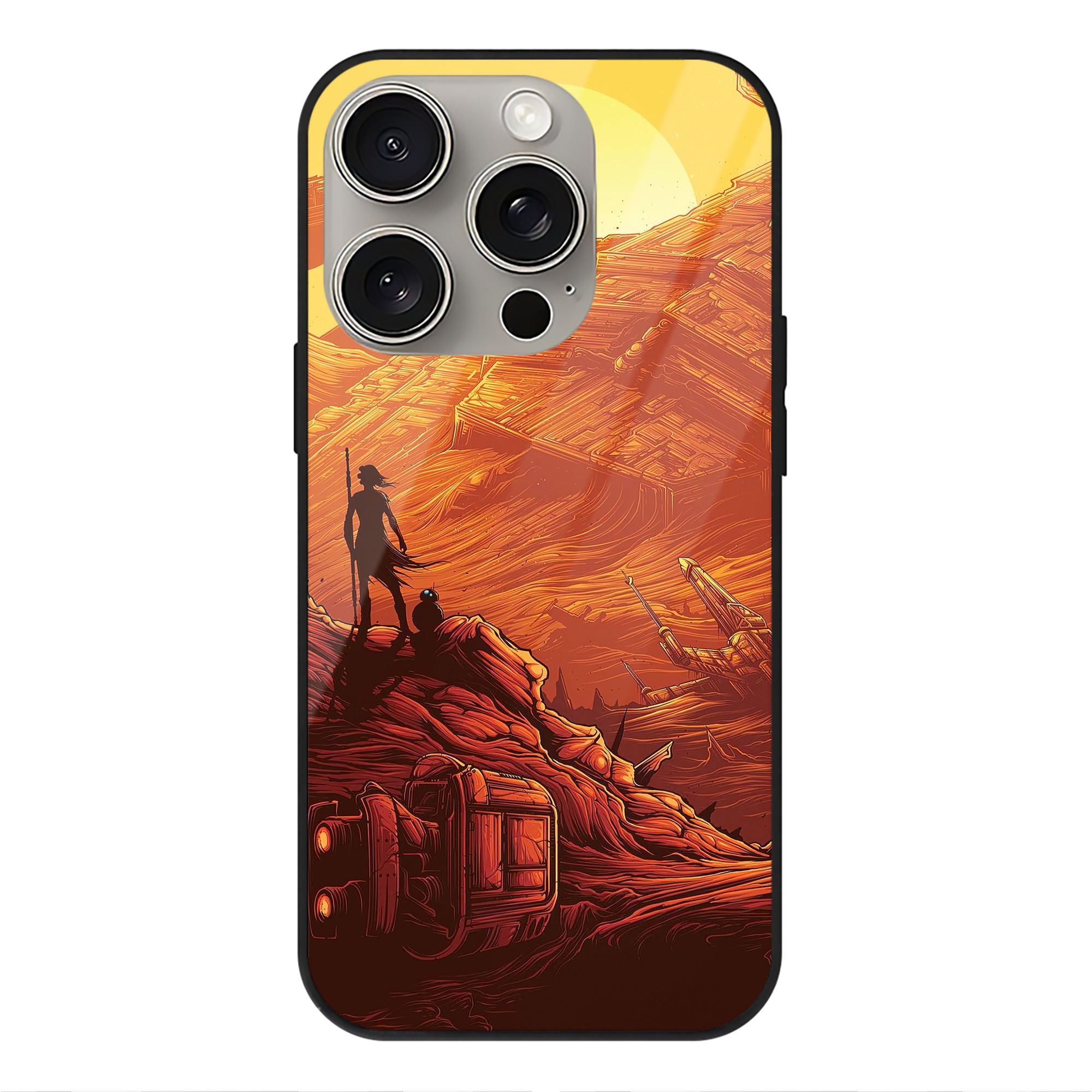 （画像用） スター・ウォーズ Star Wars 【iPhone15Pro対応】スマホケース 耐衝撃＆黄変防止 背面ガラス