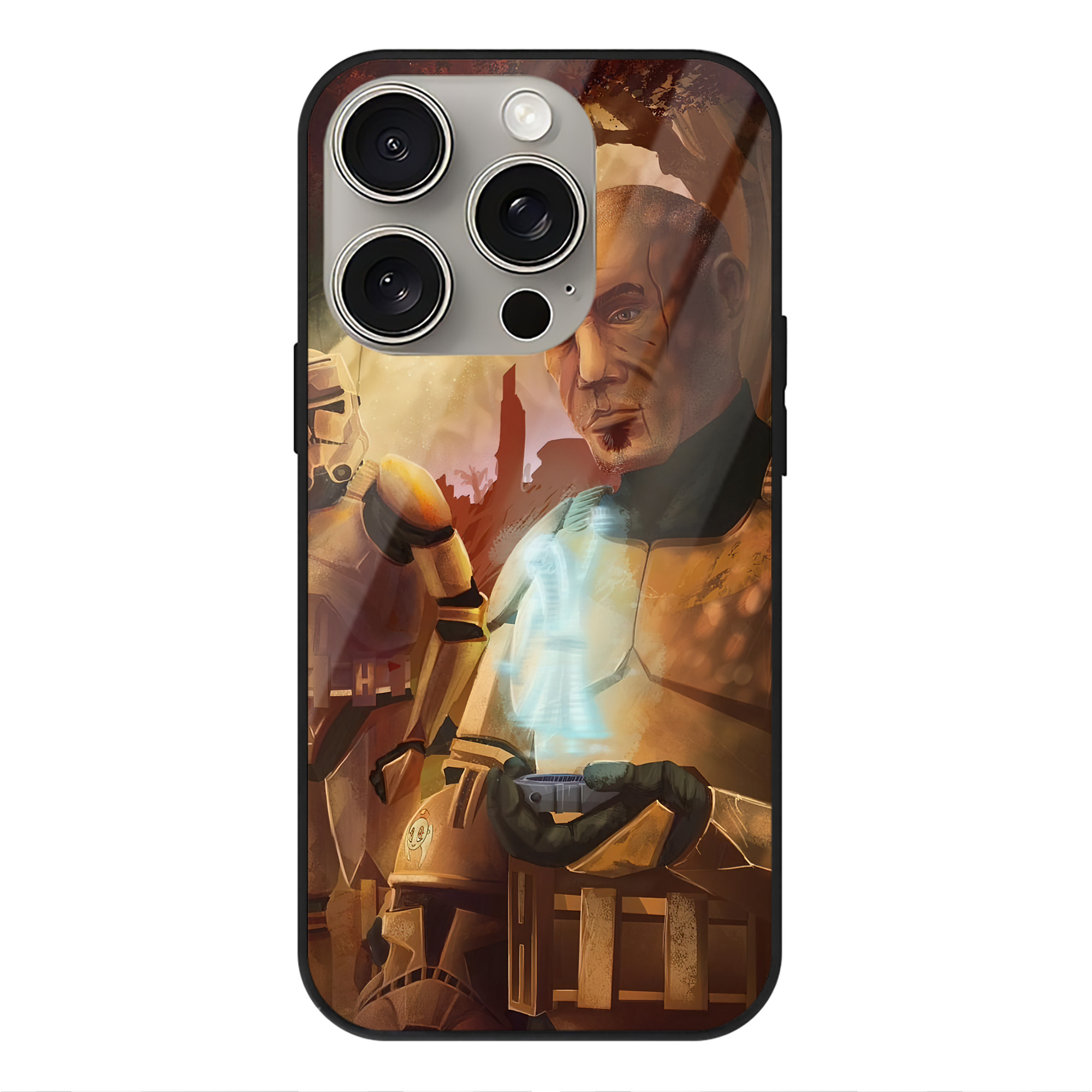 （画像用） スター・ウォーズ Star Wars 【iPhone15Pro対応】スマホケース 耐衝撃＆黄変防止 背面ガラス