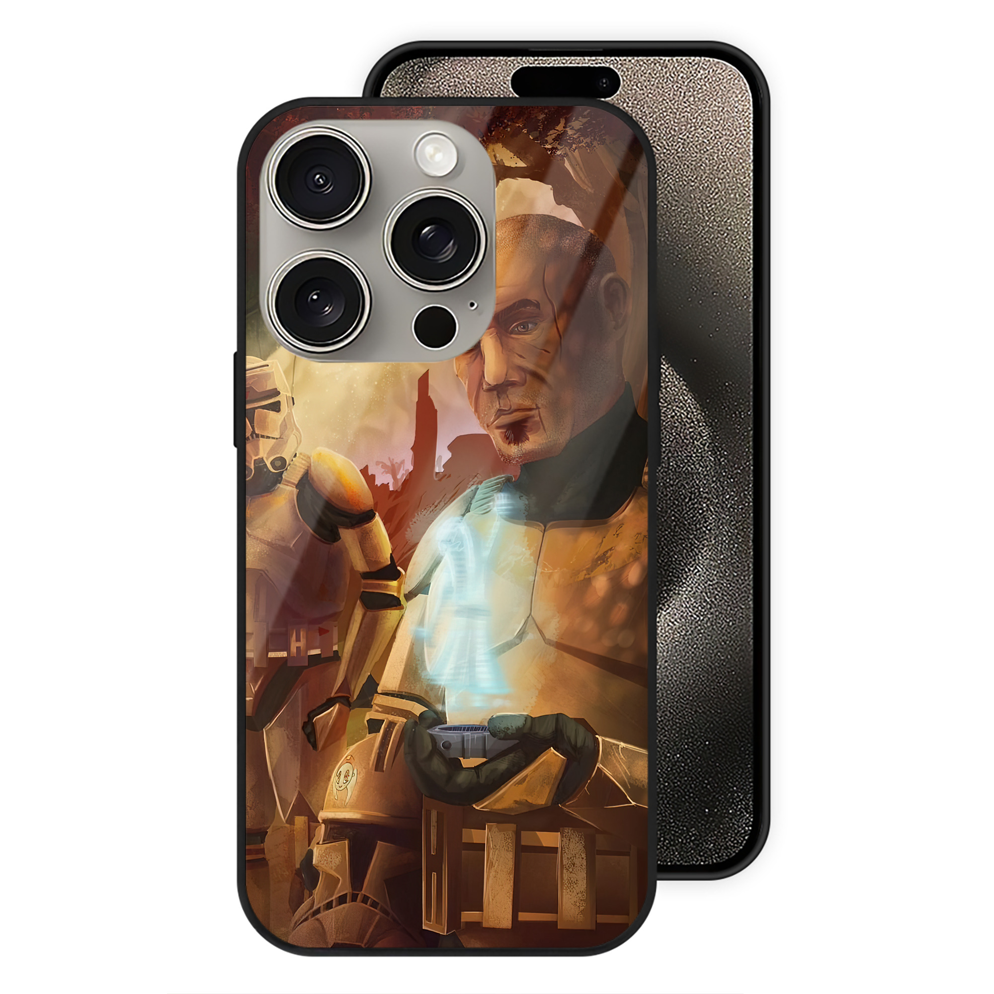 （画像用） スター・ウォーズ Star Wars 【iPhone15Pro対応】スマホケース 耐衝撃＆黄変防止 背面ガラス