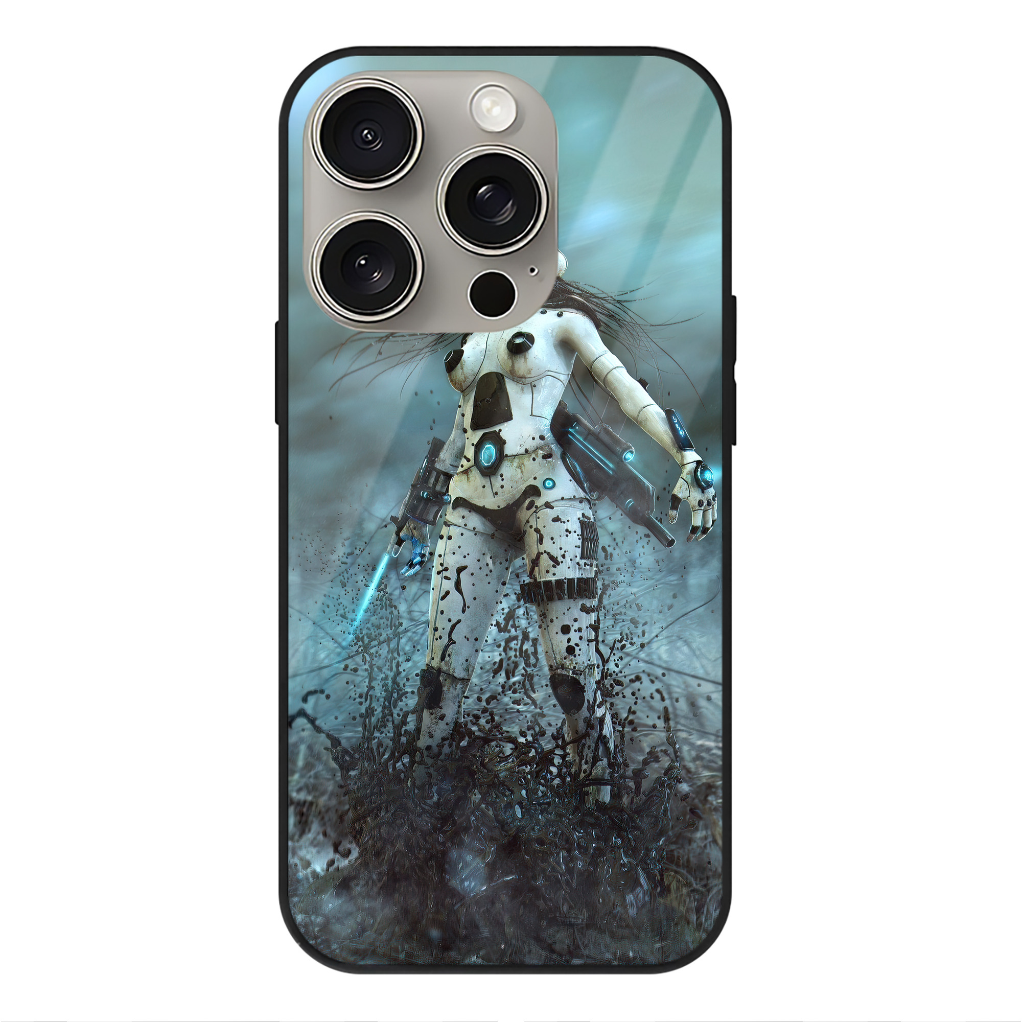 （画像用） スター・ウォーズ Star Wars 【iPhone15Pro対応】スマホケース 耐衝撃＆黄変防止 背面ガラス