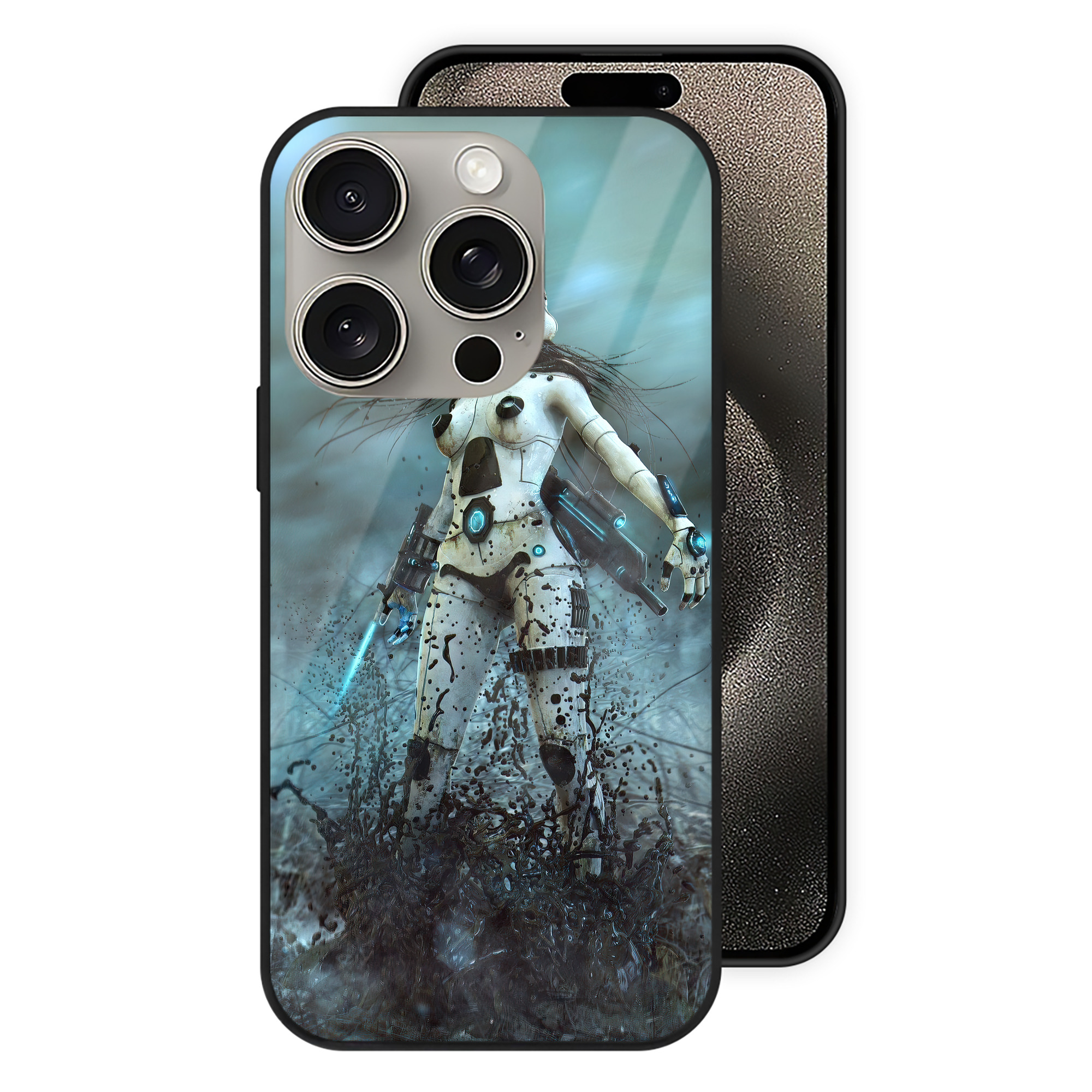 （画像用） スター・ウォーズ Star Wars 【iPhone15Pro対応】スマホケース 耐衝撃＆黄変防止 背面ガラス