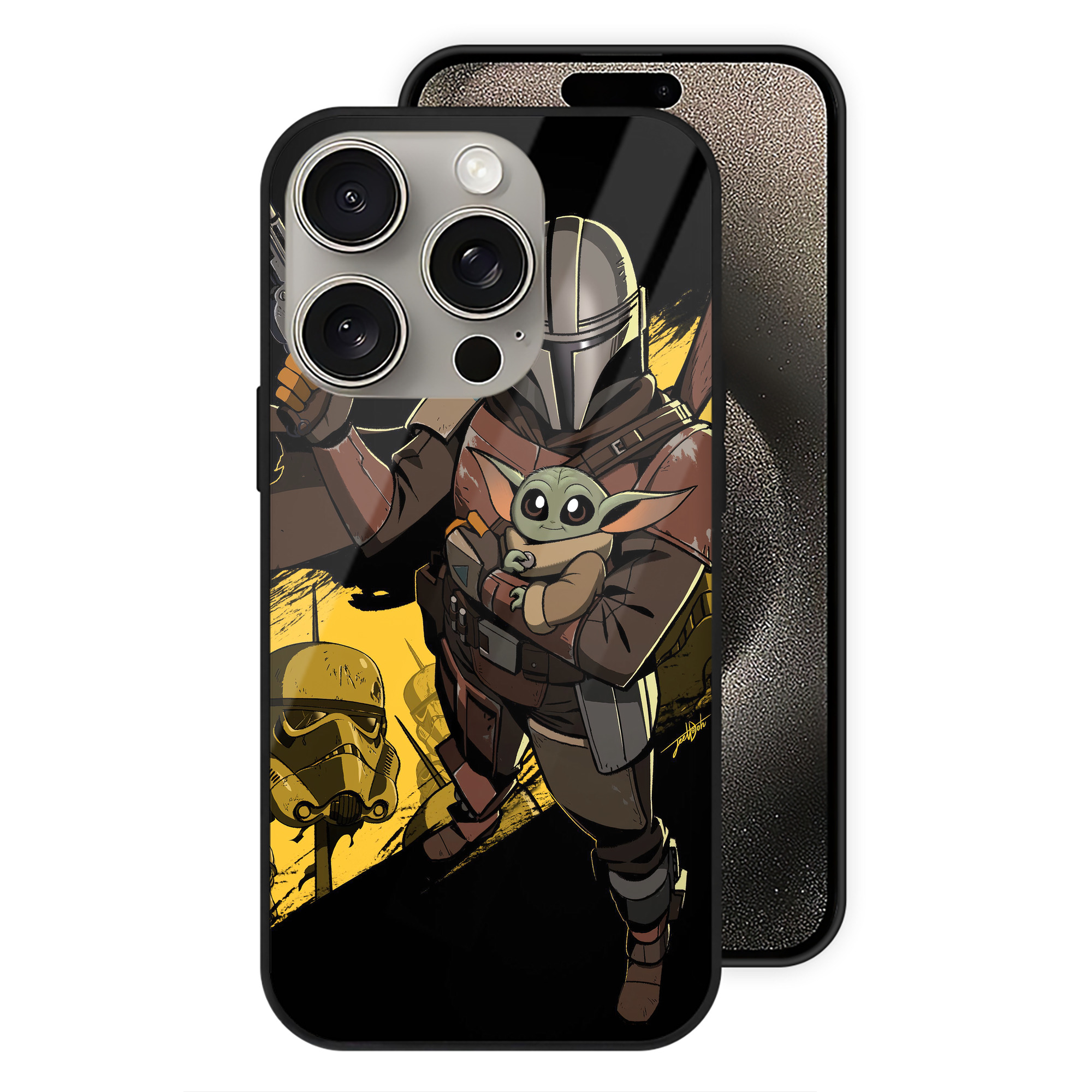 （画像用） スター・ウォーズ Star Wars 【iPhone15Pro対応】スマホケース 耐衝撃＆黄変防止 背面ガラス