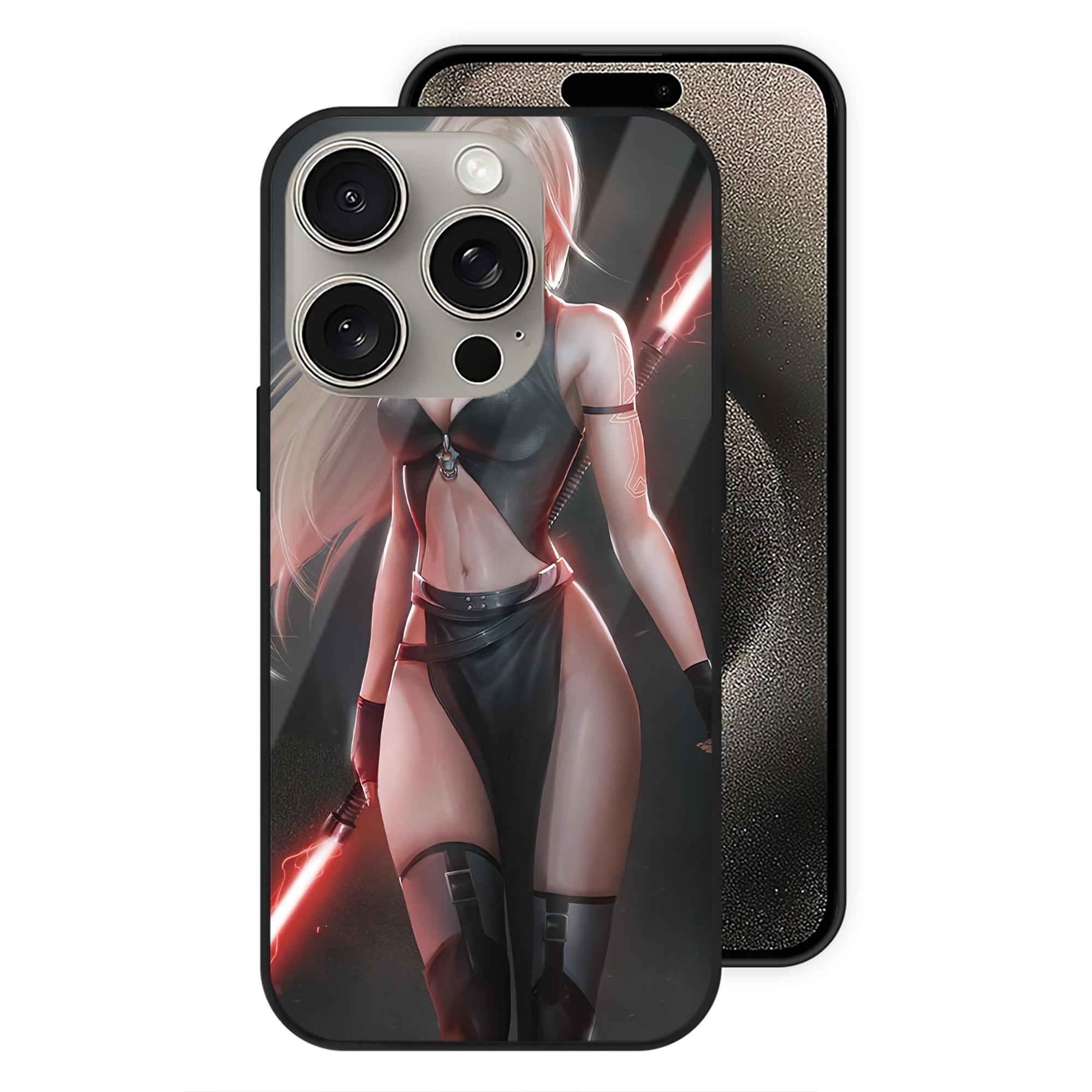 （画像用） スター・ウォーズ Star Wars 【iPhone15Pro対応】スマホケース 耐衝撃＆黄変防止 背面ガラス