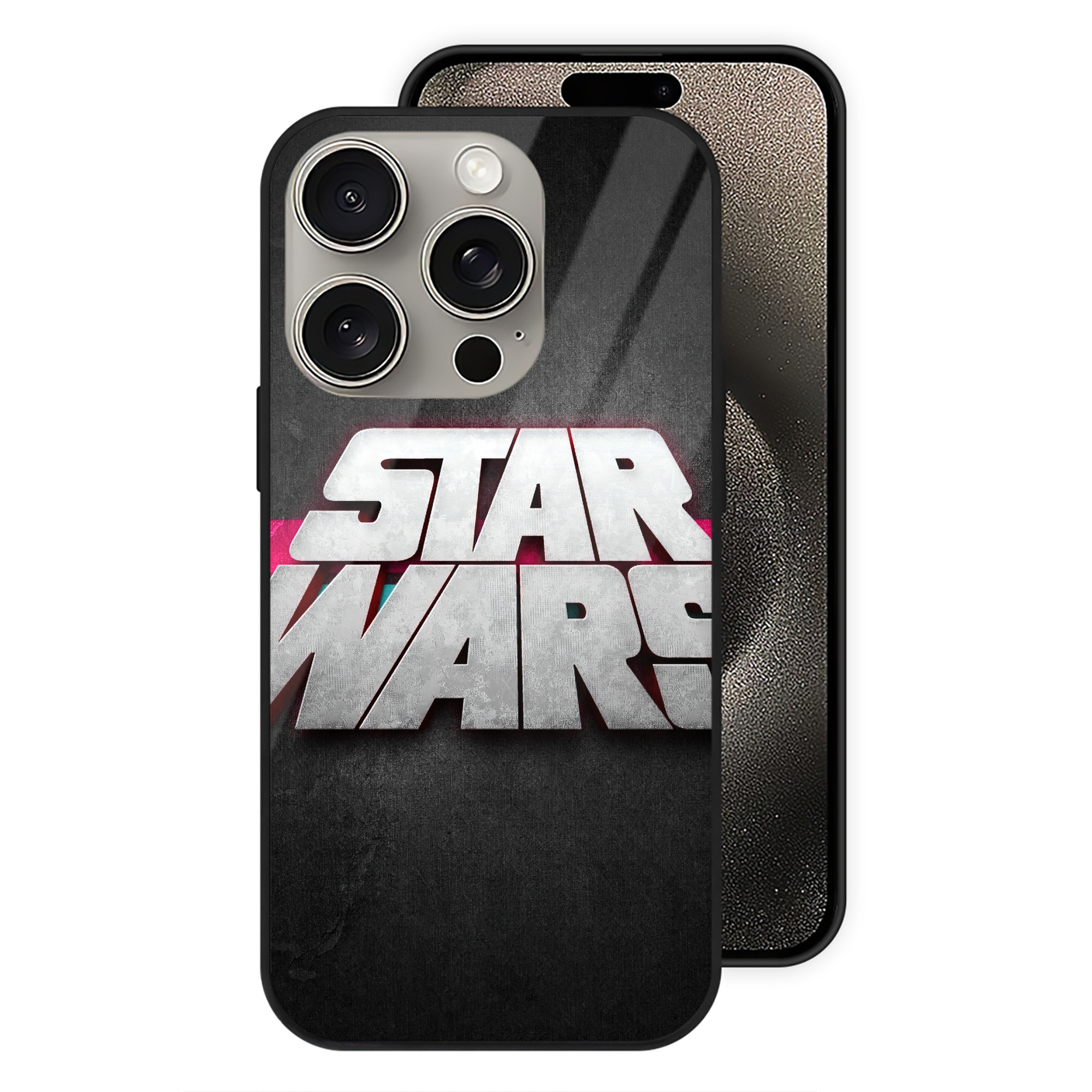 （画像用） スター・ウォーズ Star Wars 【iPhone15Pro対応】スマホケース 耐衝撃＆黄変防止 背面ガラス