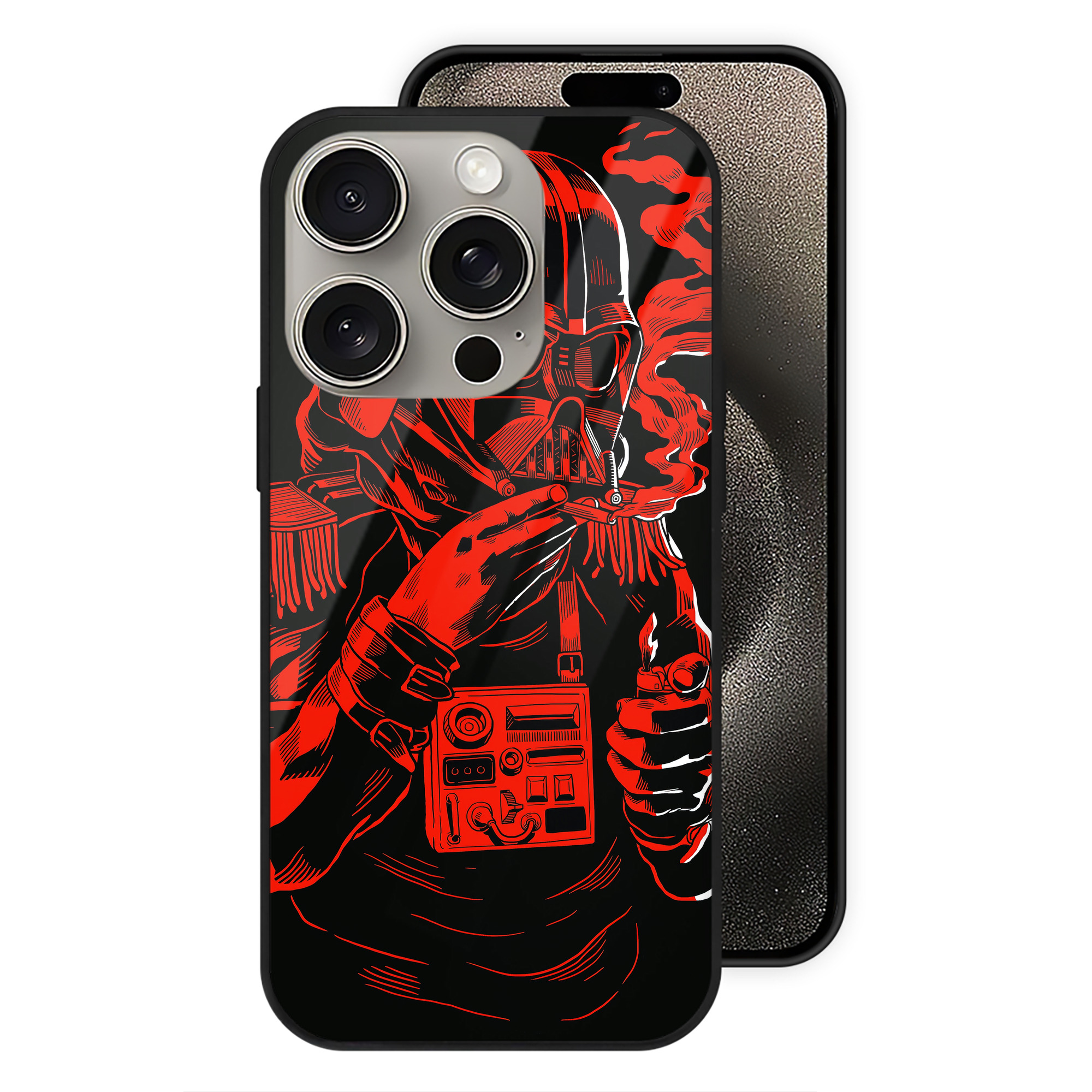 （画像用） スター・ウォーズ Star Wars 【iPhone15Pro対応】スマホケース 耐衝撃＆黄変防止 背面ガラス